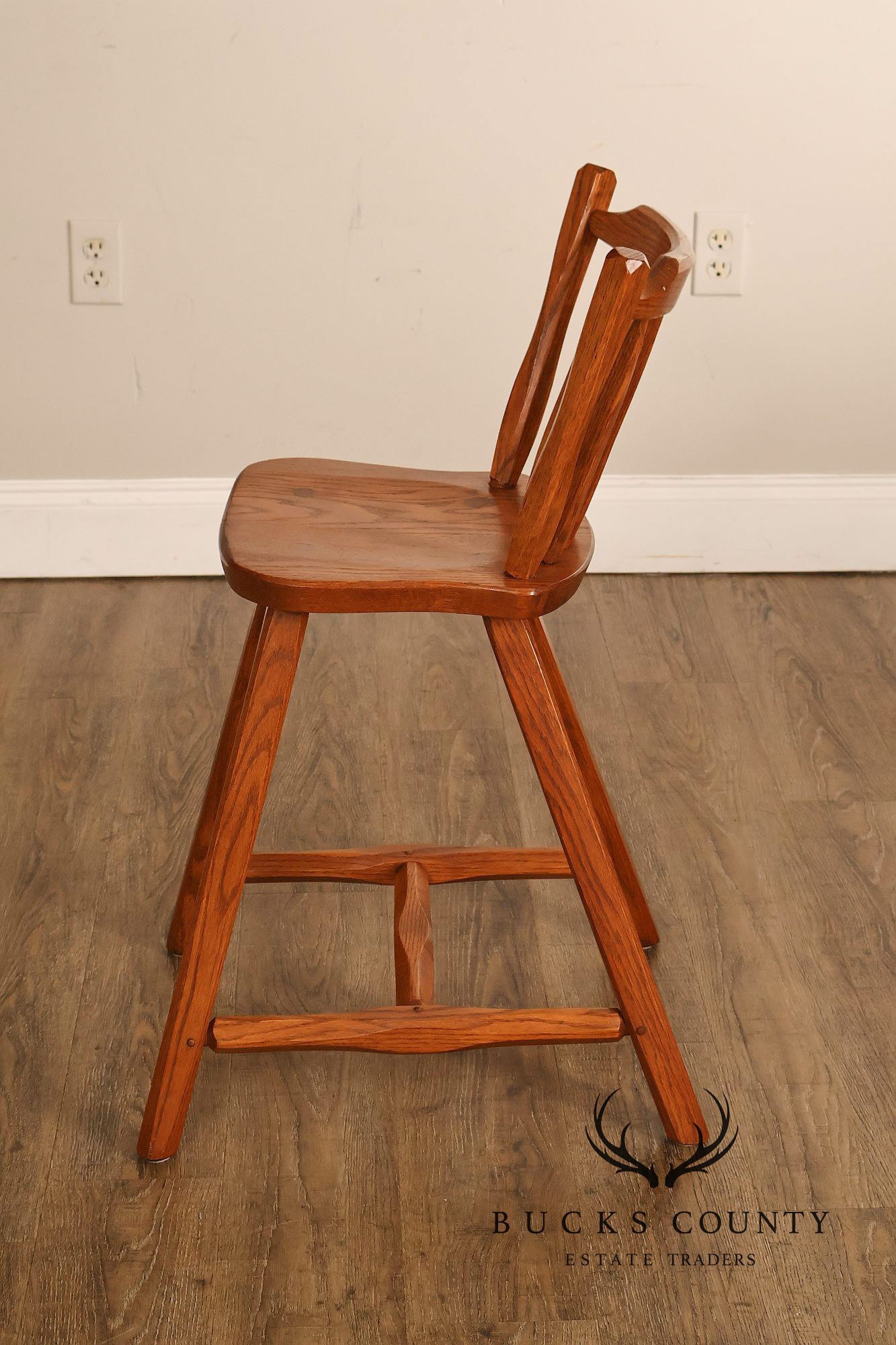 Hunt Country Furniture Solid Oak Occasional Height Stool