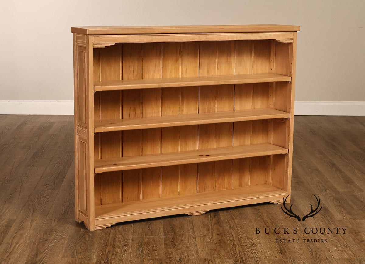 Rancho Monterey Style Oak Open Four Shelf Bookcase