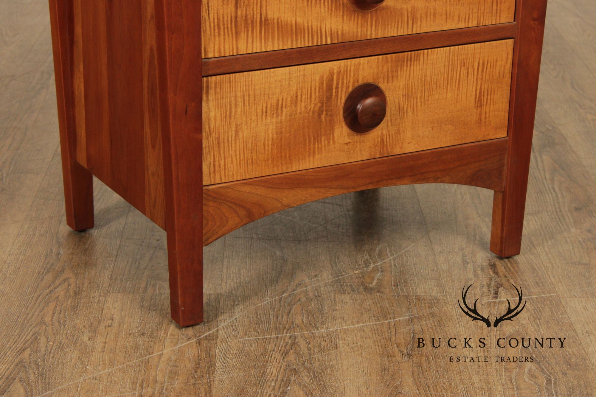 Stickley Mission Collection Harvey Ellis Cherry Three Drawer Nightstand