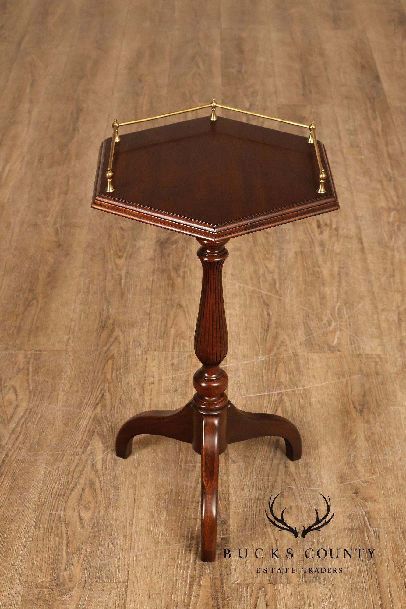 Ethan Allen Georgian Court Cherry Hexagon Side Table