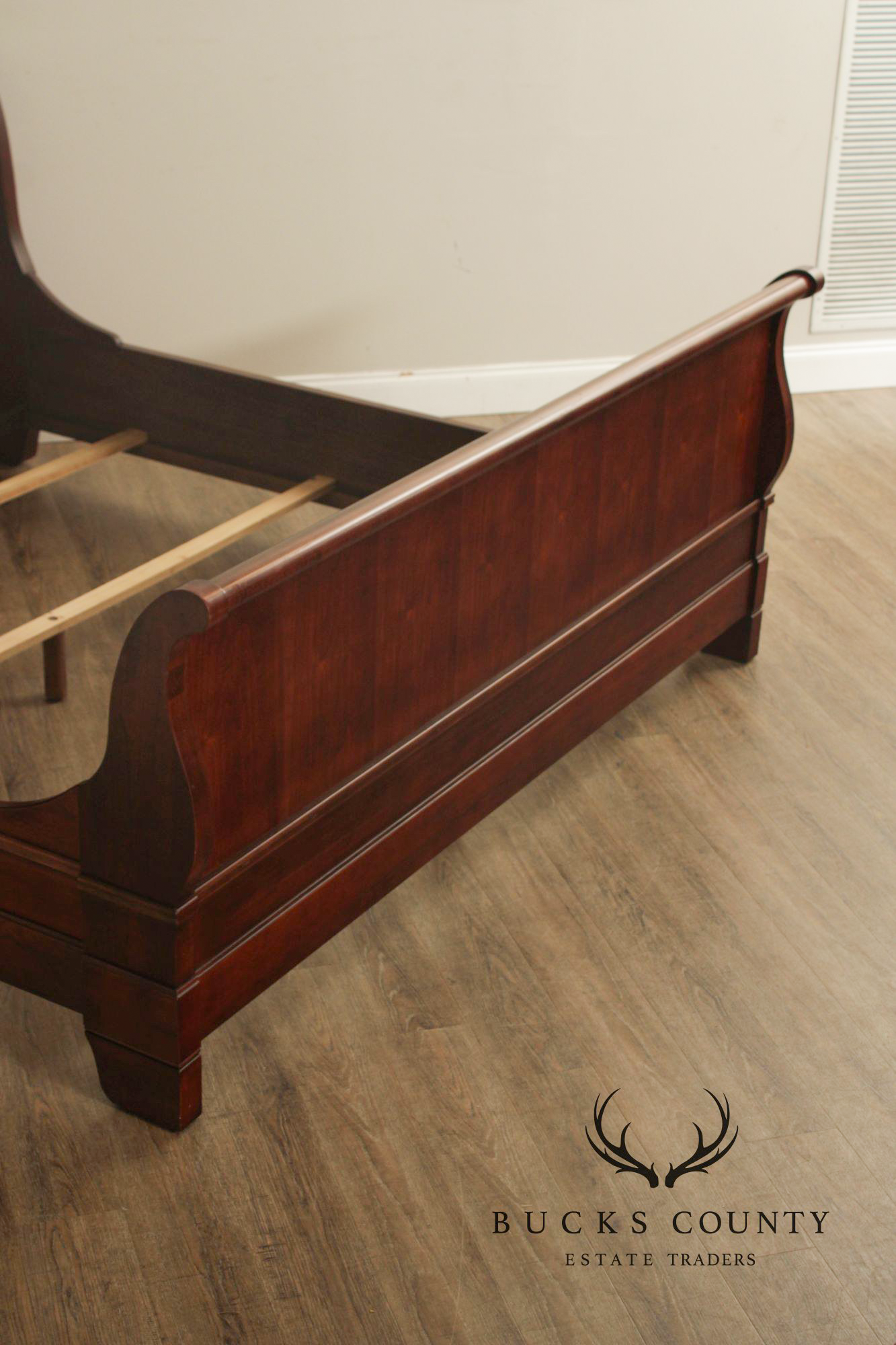 Louis Philippe Style Cherry King Sleigh Bed