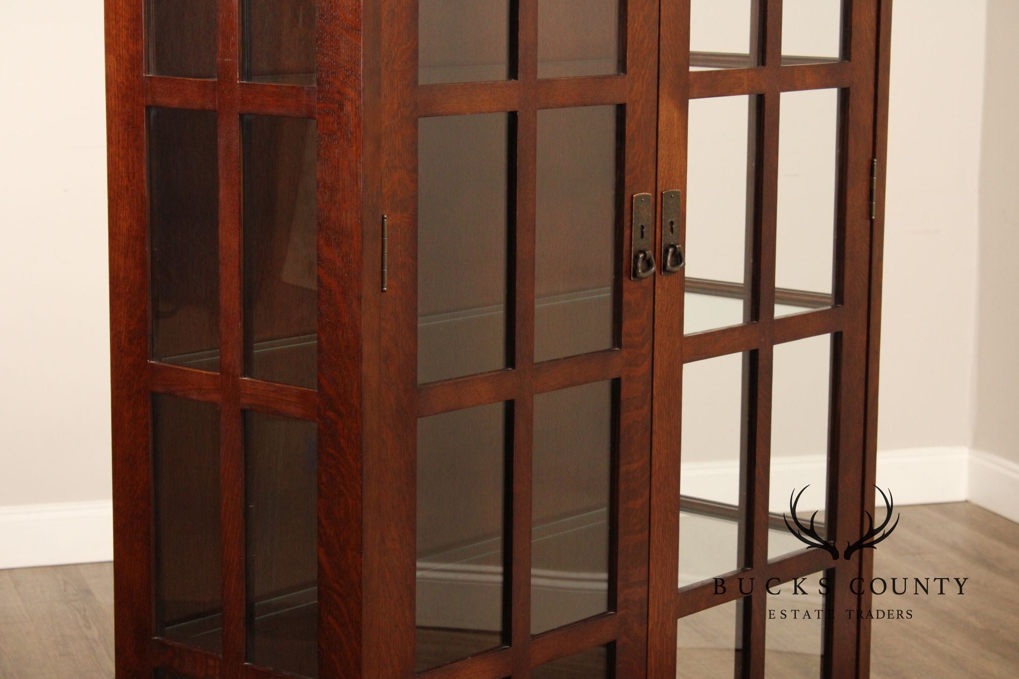 Stickley Mission Collection Oak Display Cabinet