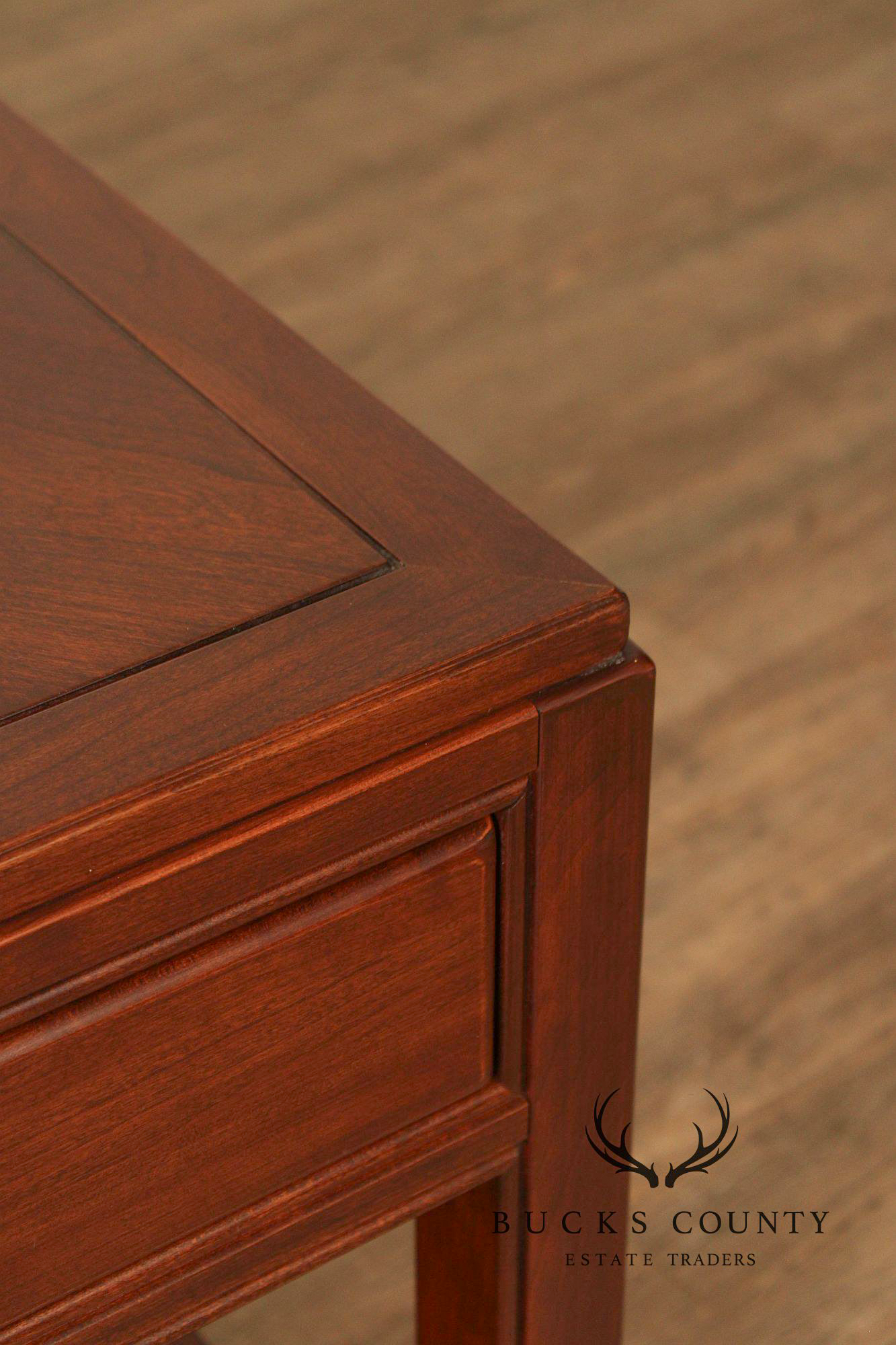Ethan Allen Campaign Style Pair of End Tables