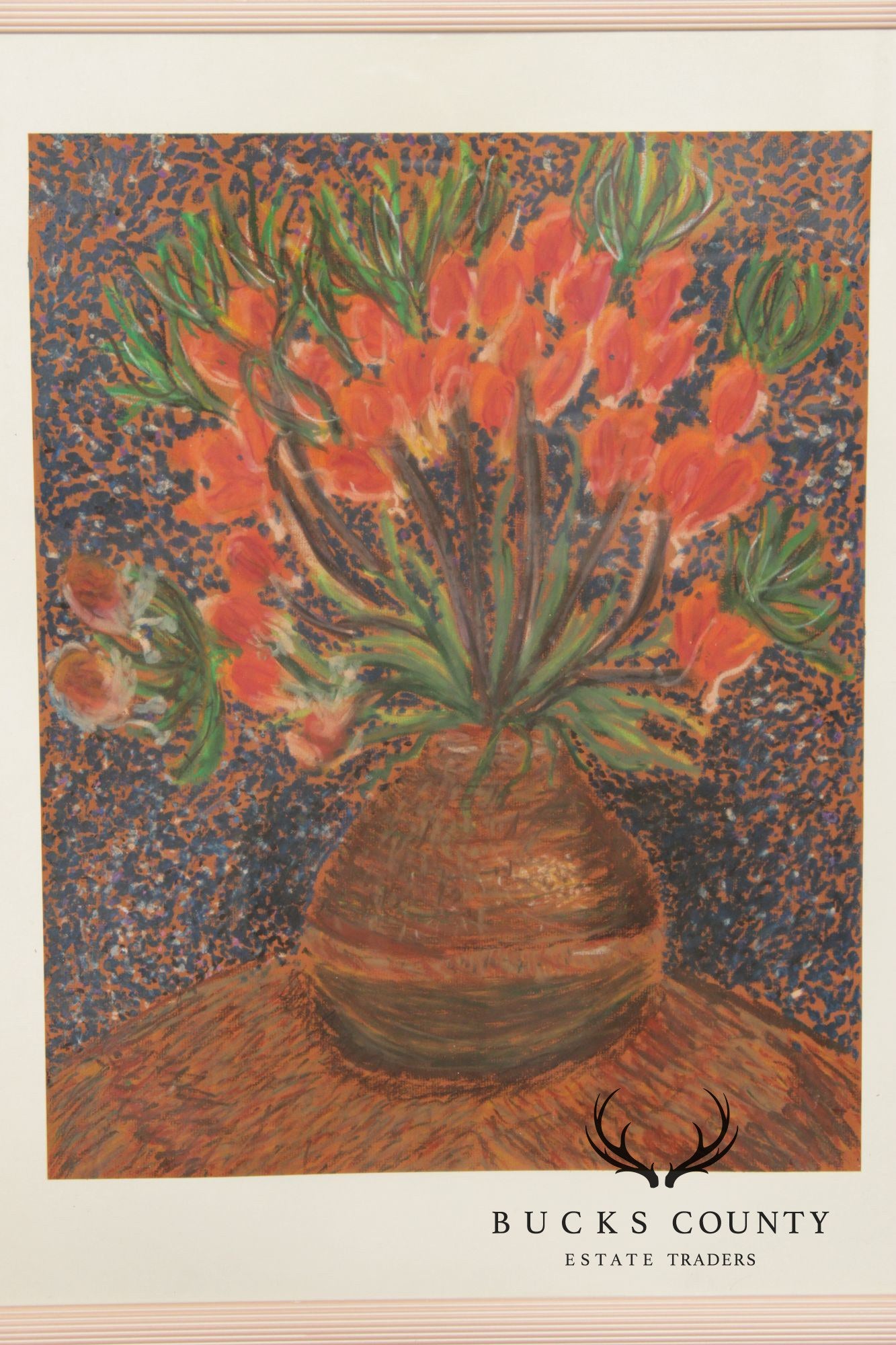 Artist Signed Pastel Painting Inspired by Vincent Van Gogh