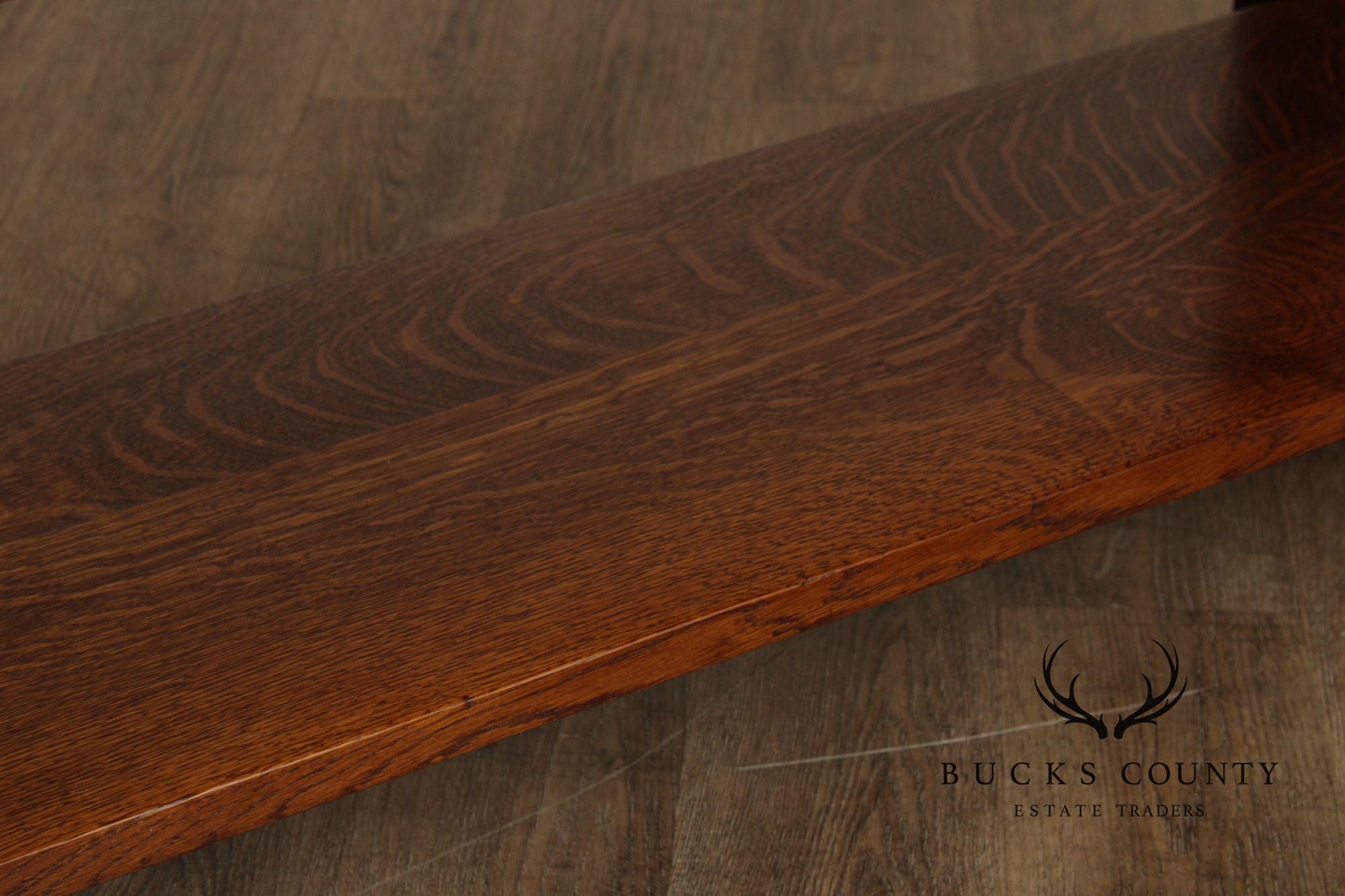 Antique Mission Oak Library Table