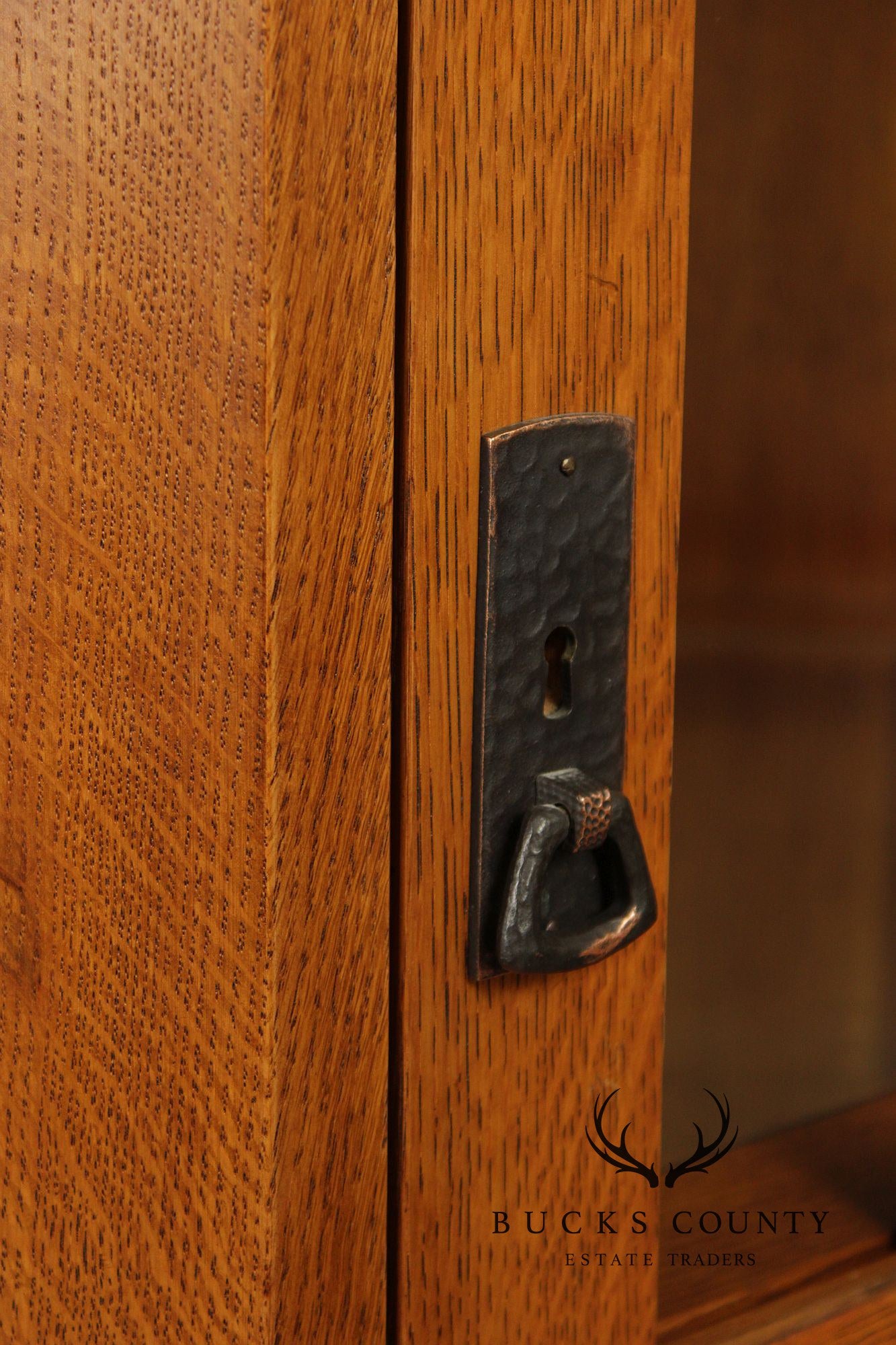 Stickley Mission Collection Oak Corner Curio Cabinet