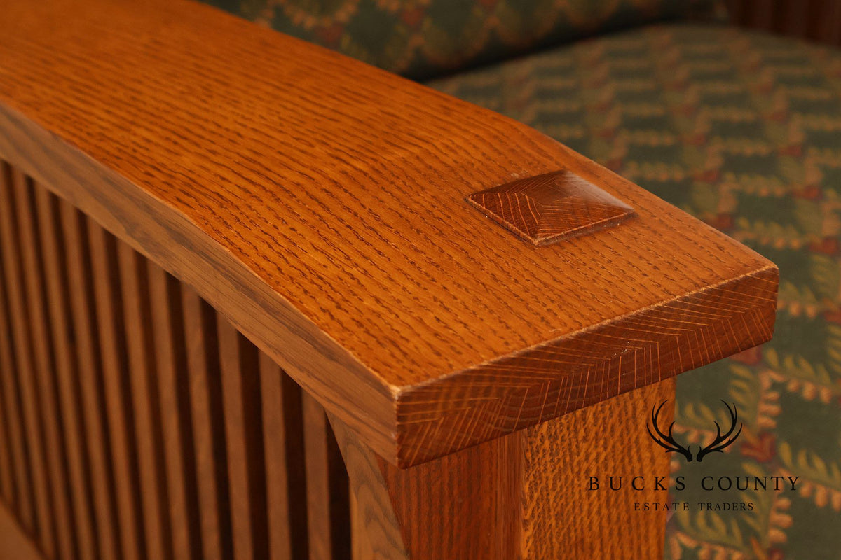 Stickley Mission Collection Oak Bent Arm Morris Chair