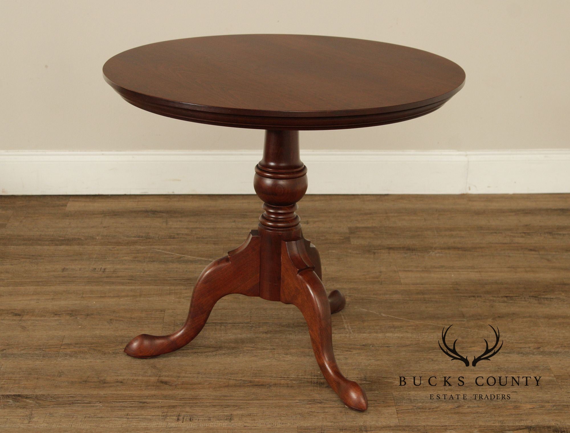 Pennsylvania House Chippendale Style Round Cherry Side Table