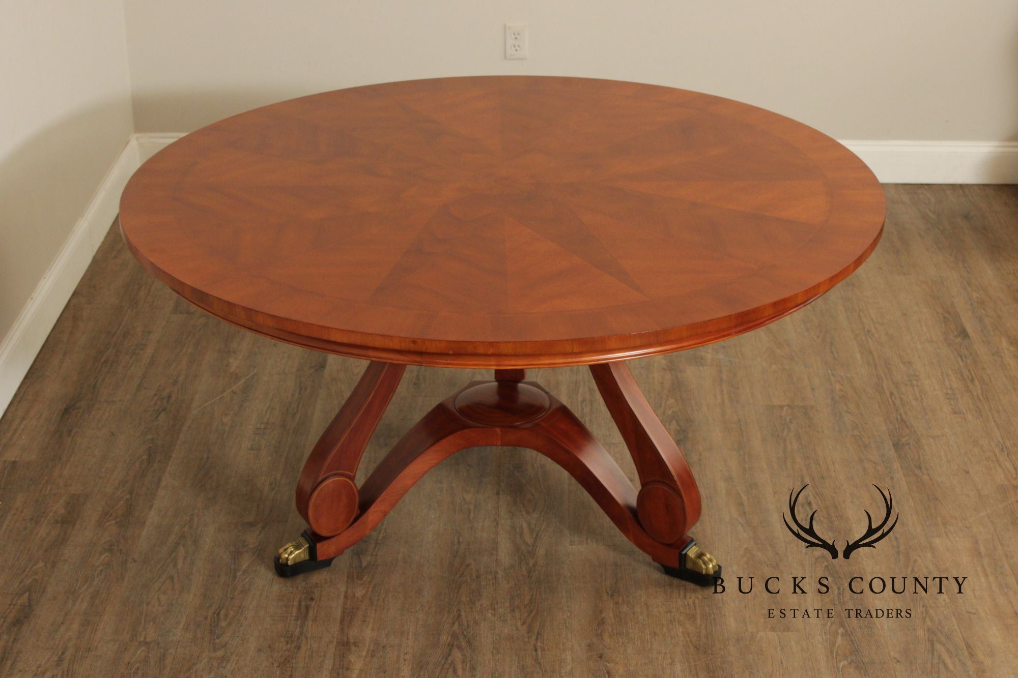 John Widdicomb Round Mahogany Dining Table Designed By Chad Womack