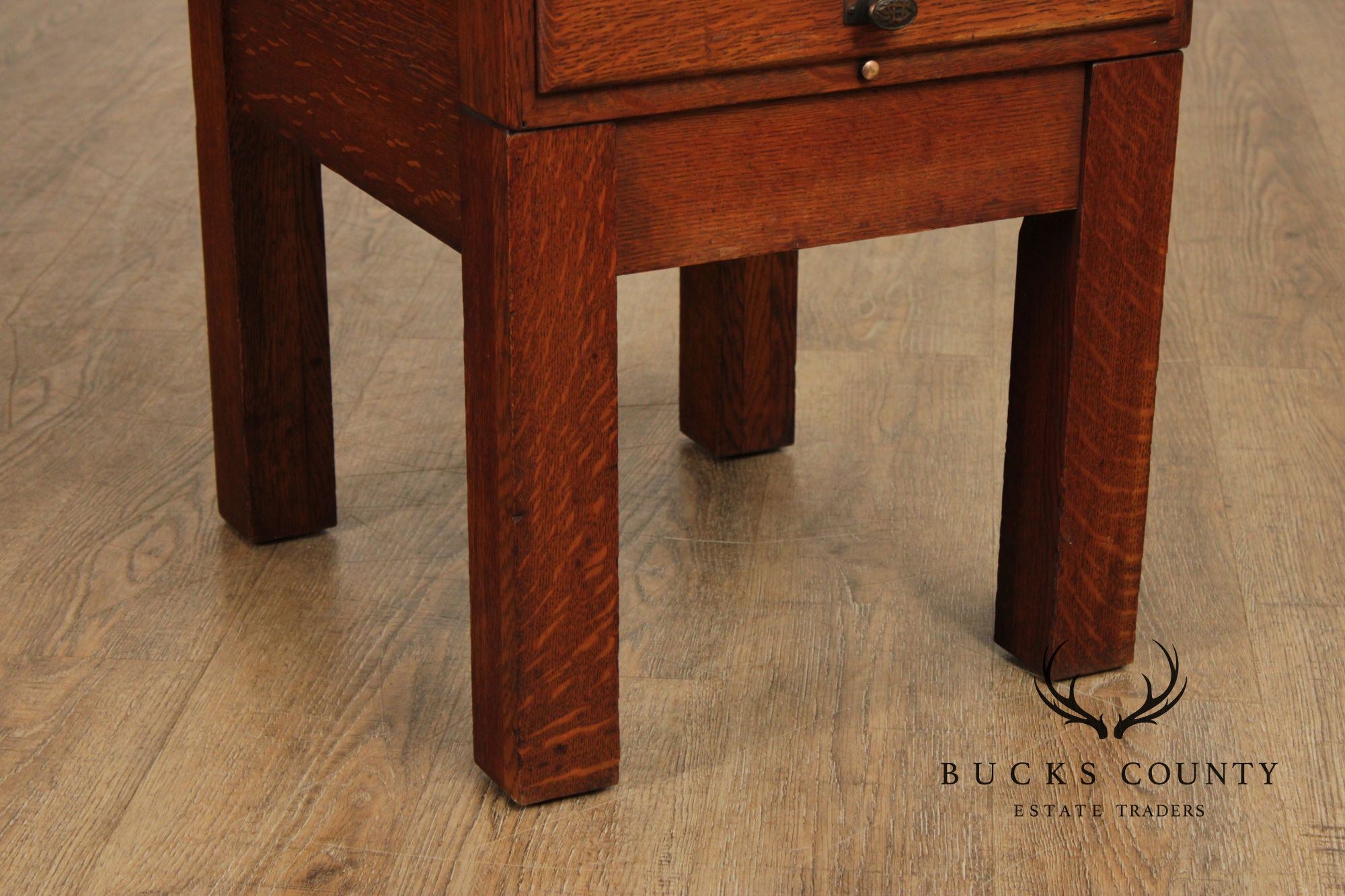 Shaw-Walker Oak File and Card Cabinet