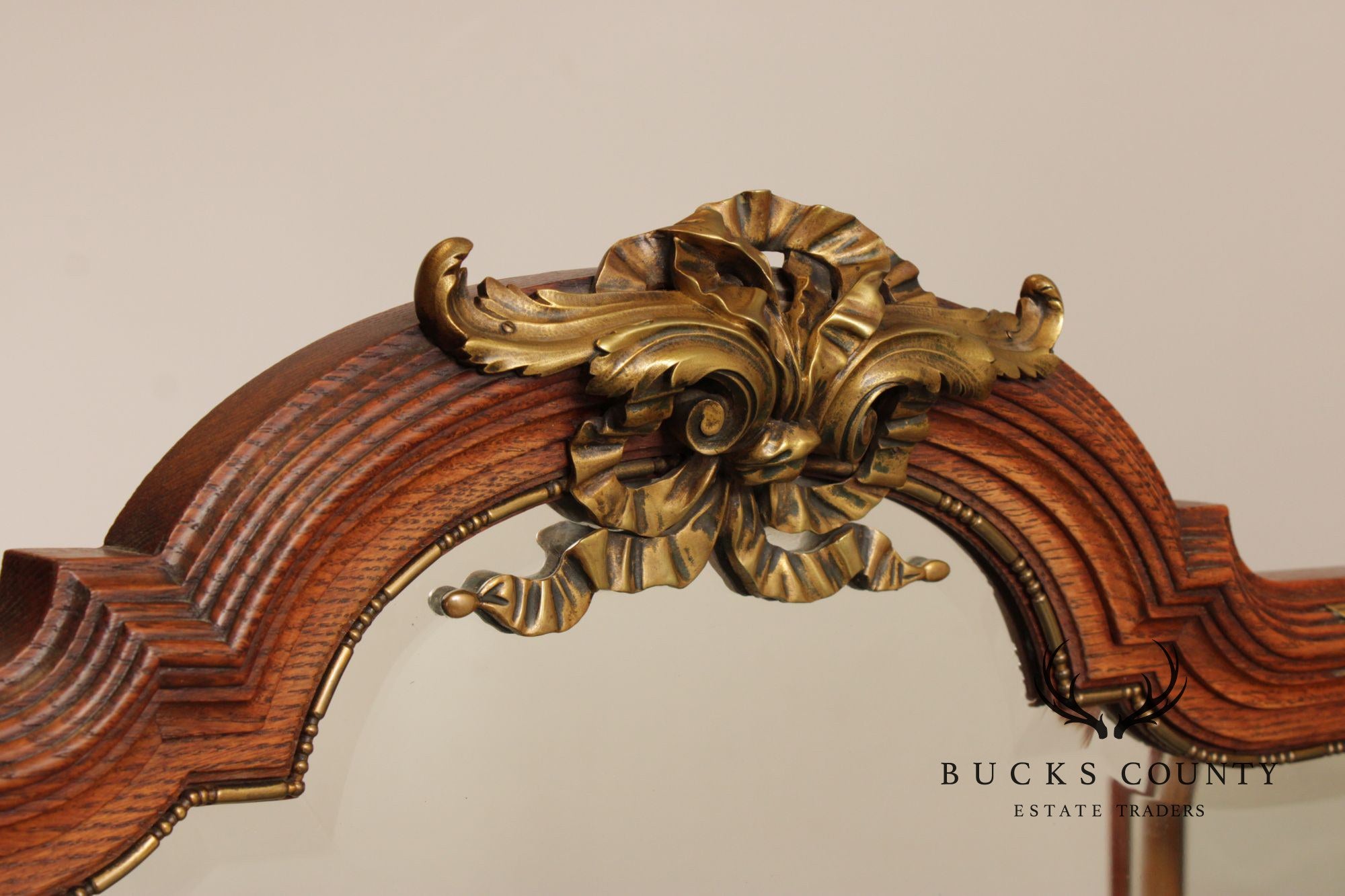 Antique French Louis XVI Style Inlaid Marble Top Sideboard