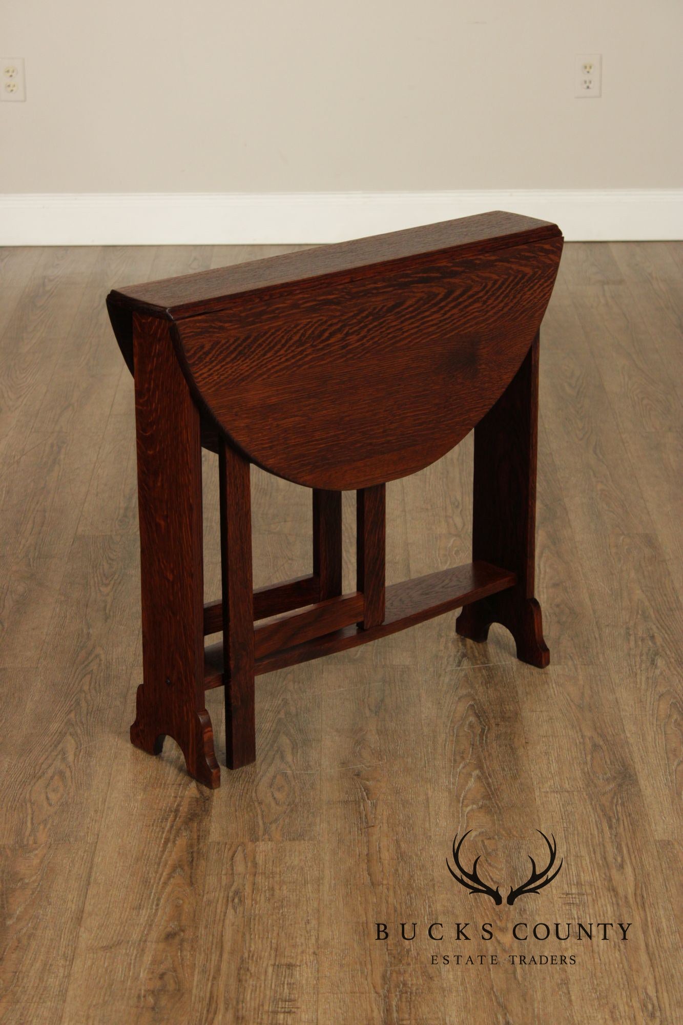 Antique Mission Oak Drop Leaf Table