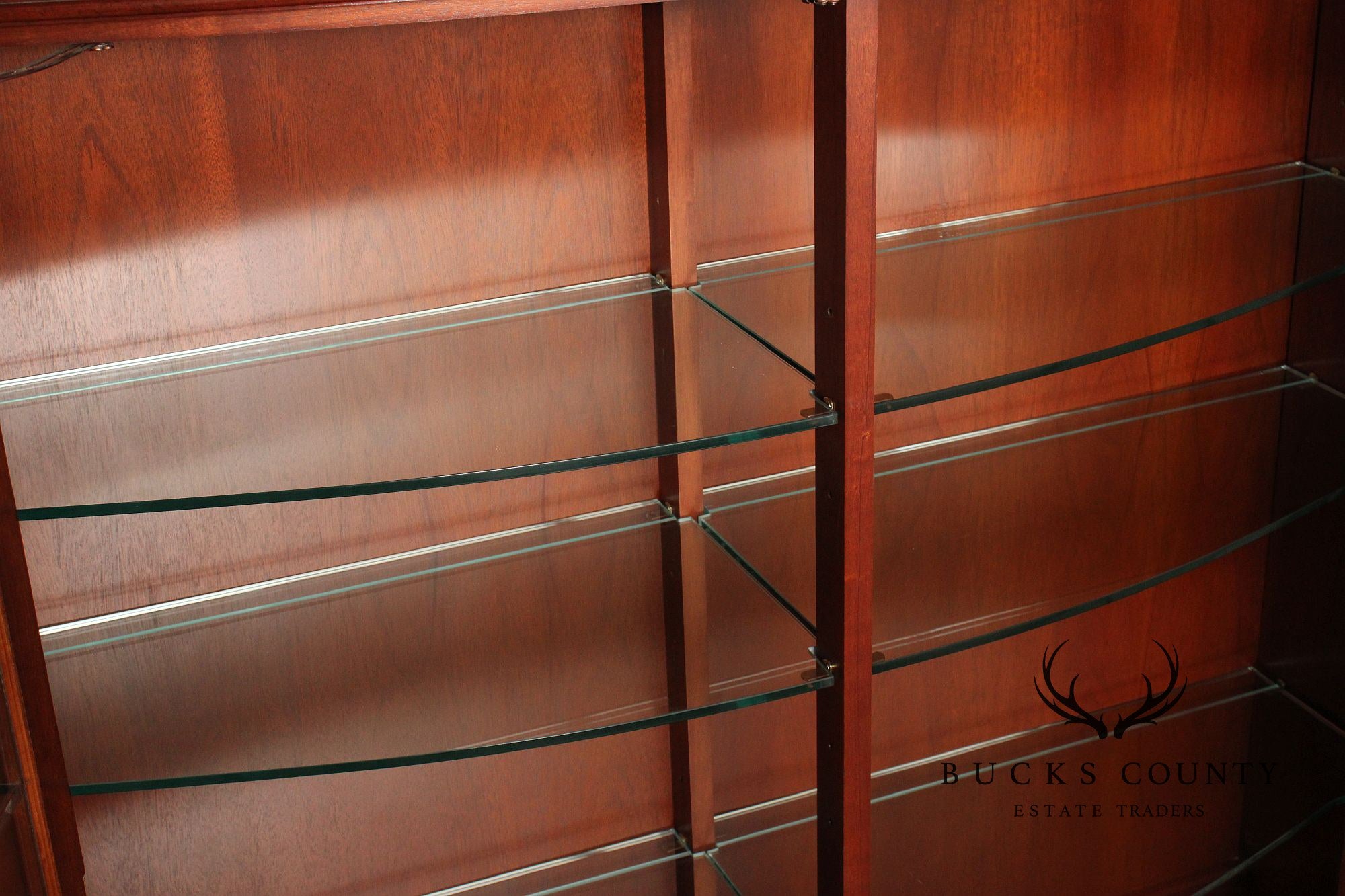 Baker Historic Charleston Collection Large Mahogany Bow Front China Cabinet