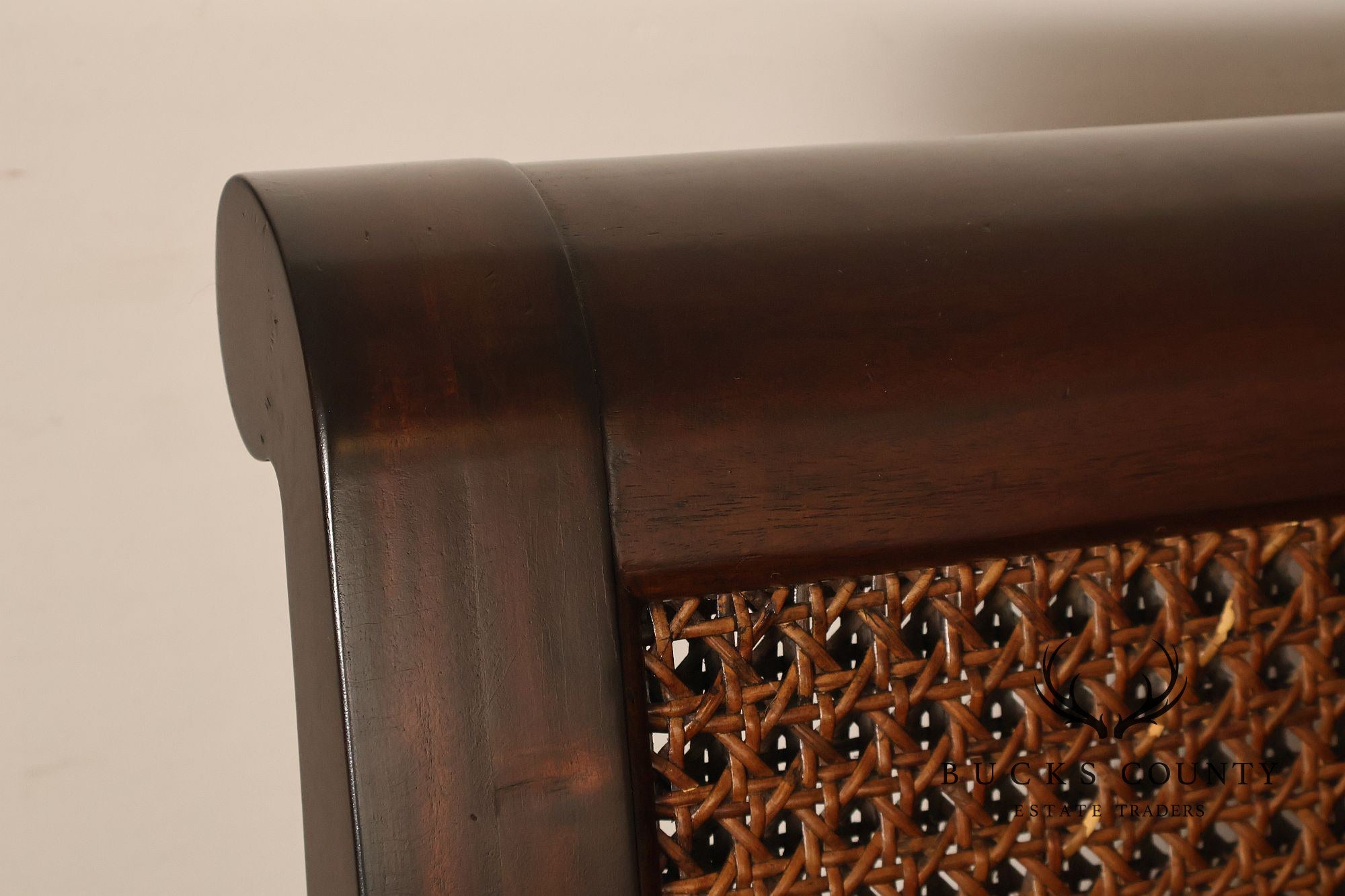 Pottery Barn King Size Cane Sleigh Bed