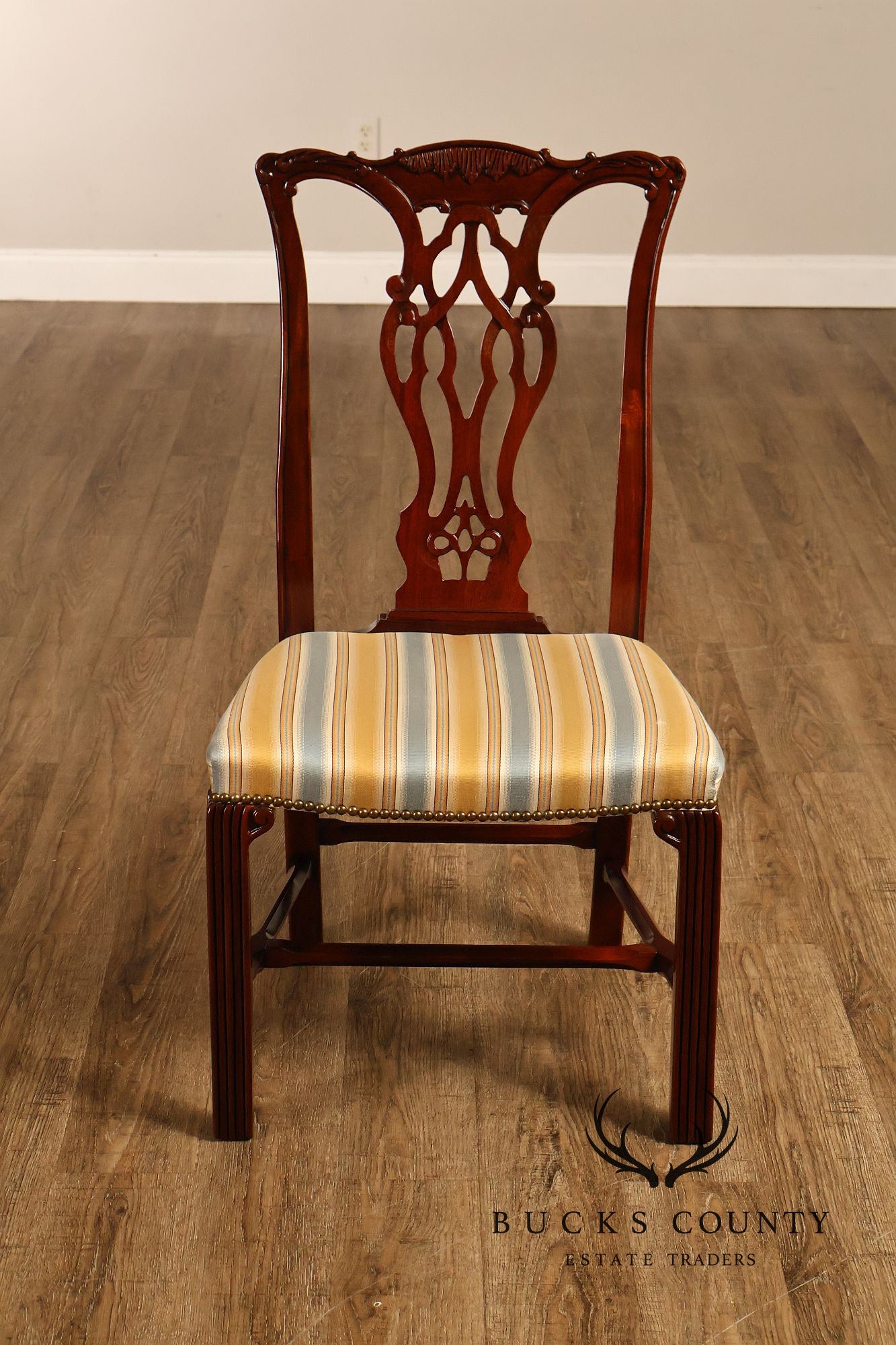 Chippendale Style Set of Eight Mahogany Dining Chairs