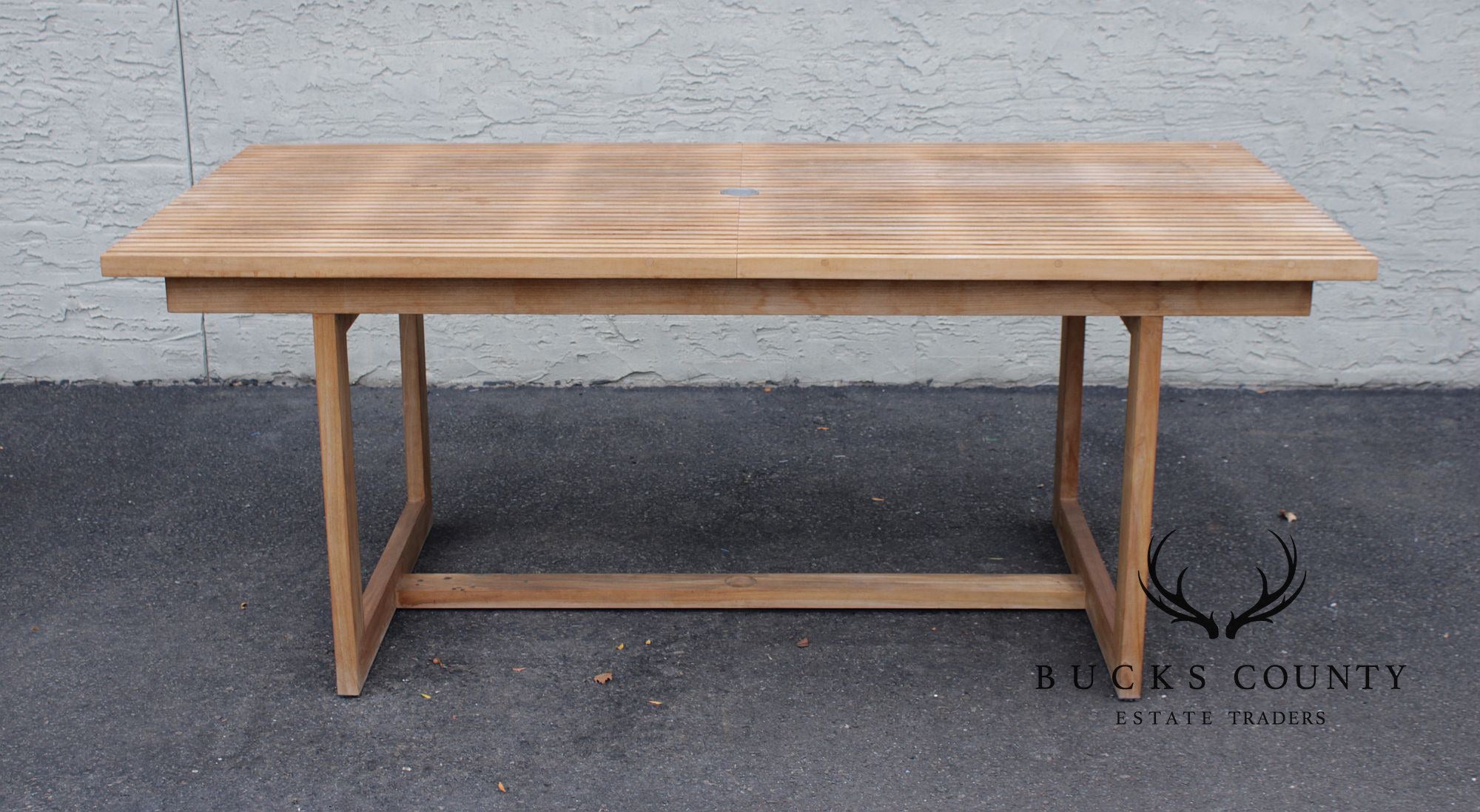 Contemporary Five-Piece Teak Outdoor Dining Set