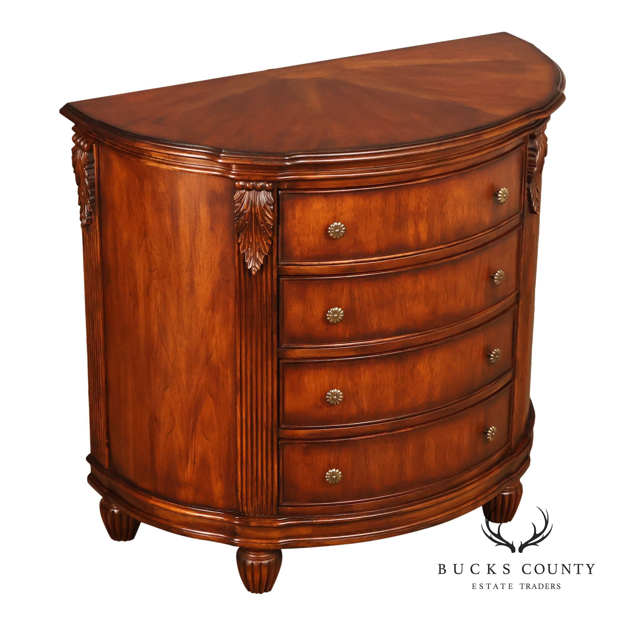 Hooker Furniture Seven Seas Mahogany Demilune Console Chest