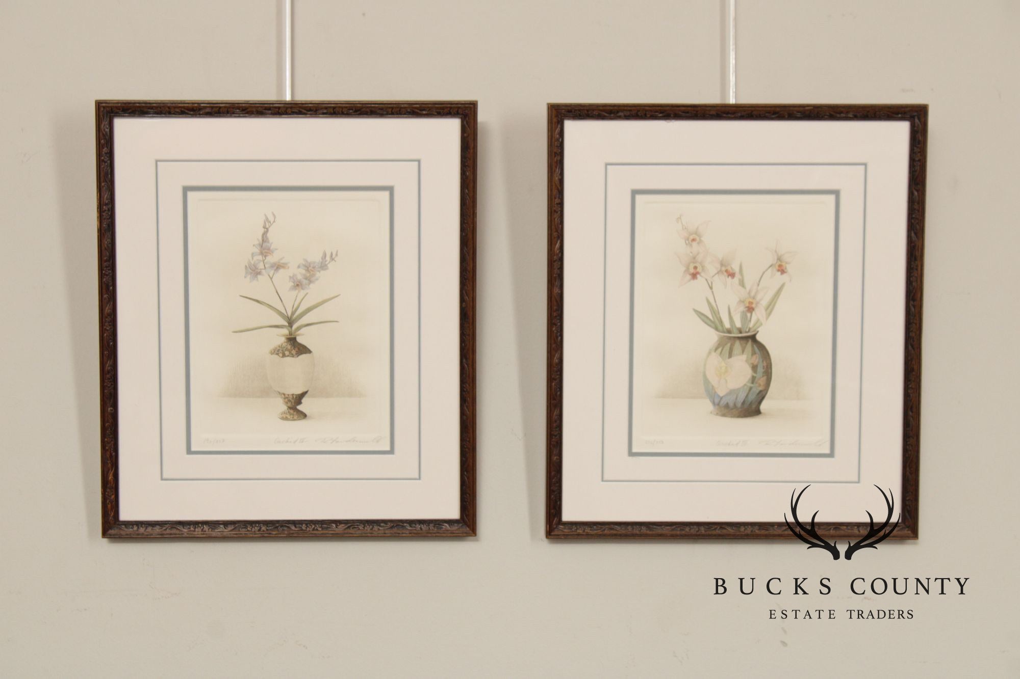 Rick Loudermilk Pair of Signed Limited Edition Prints, 'Orchid III' & 'Orchid IV'