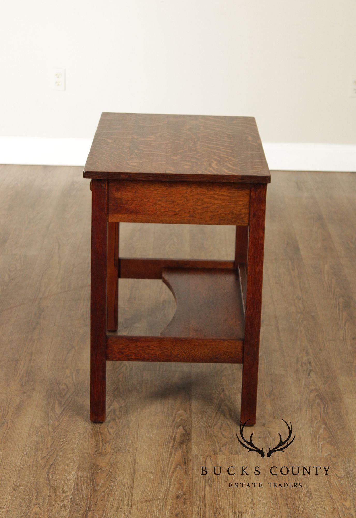 Antique L. & J.G. Stickley Mission Oak One Drawer Writing Table