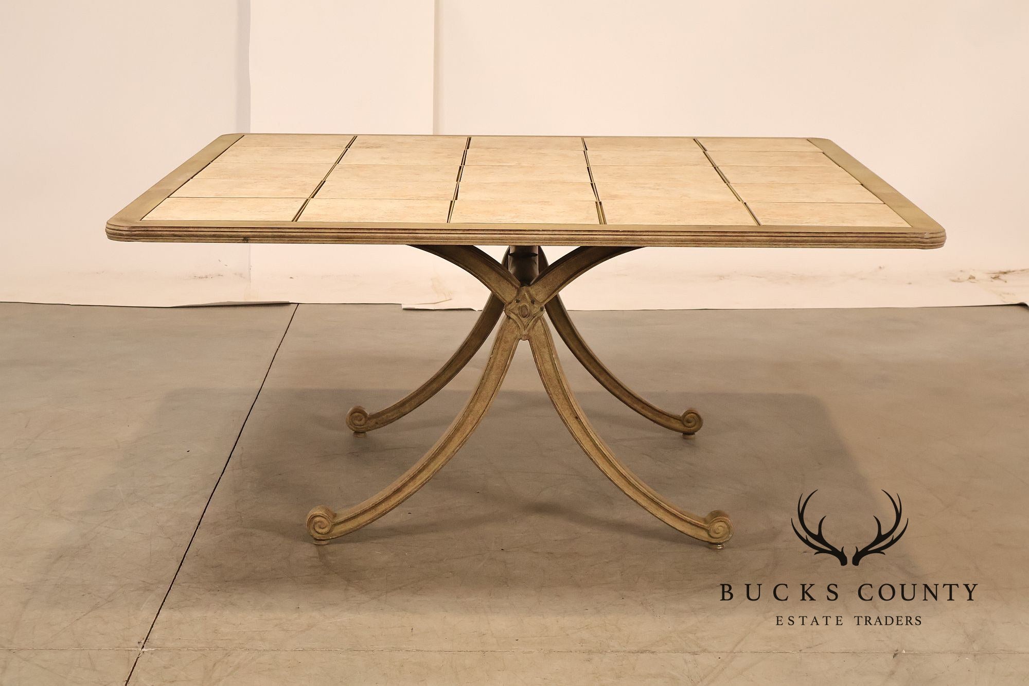 Woodard 'Landgrave' Outdoor Patio Tile-Top Dining Table