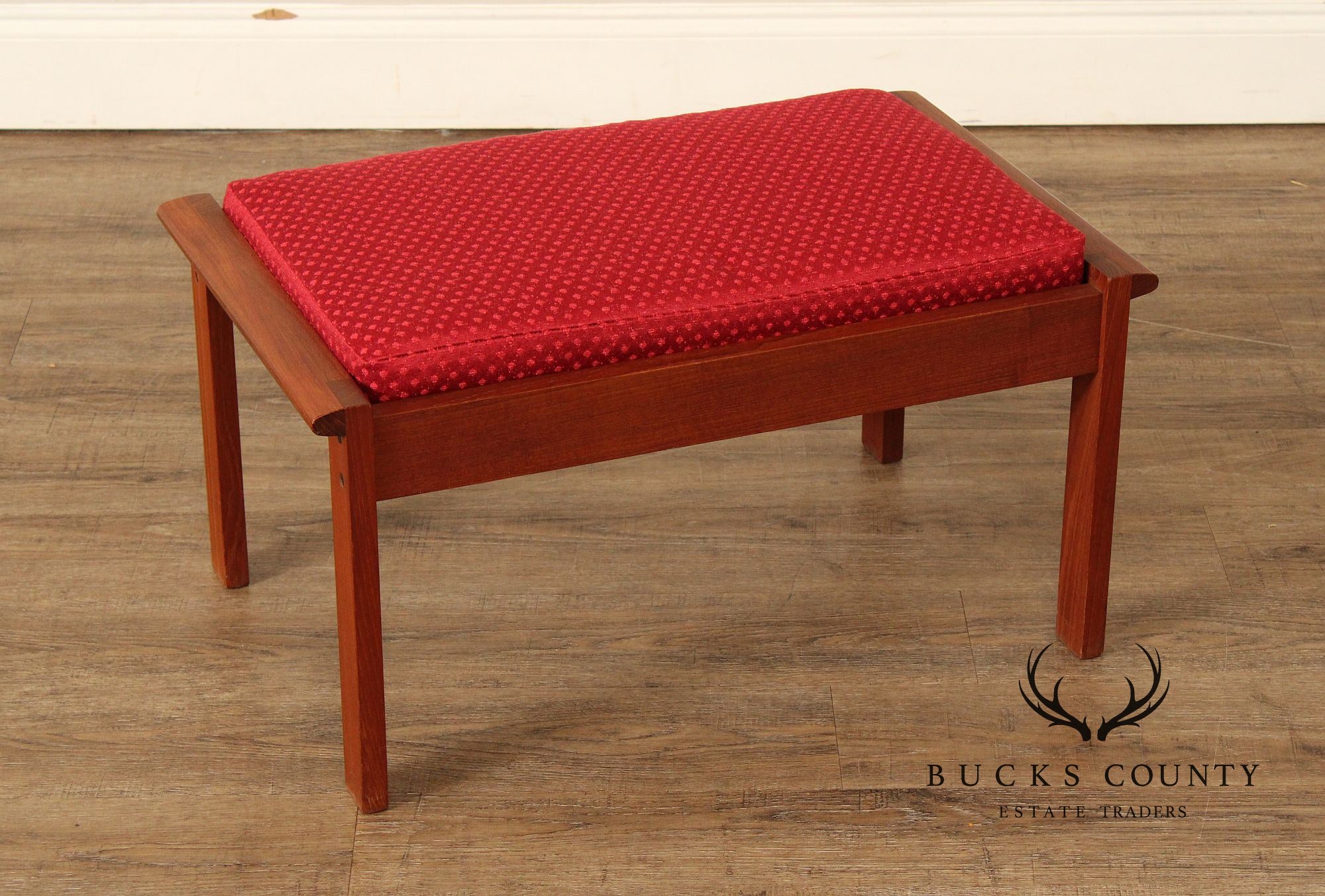 Illum Wikkelso Danish Modern Teak Ottoman