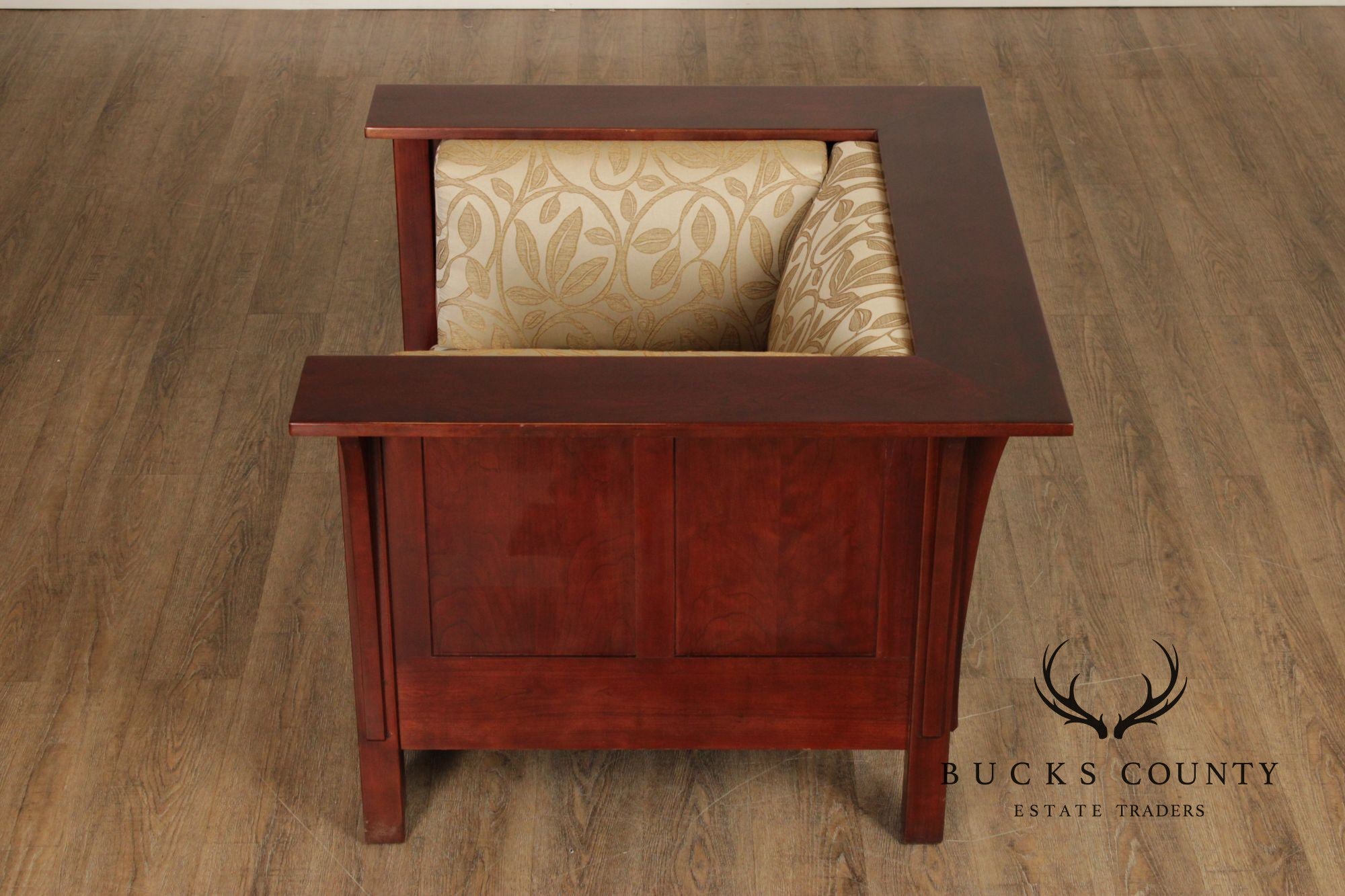 Stickley Mission Collection Cherry Pair Of Prairie Armchairs
