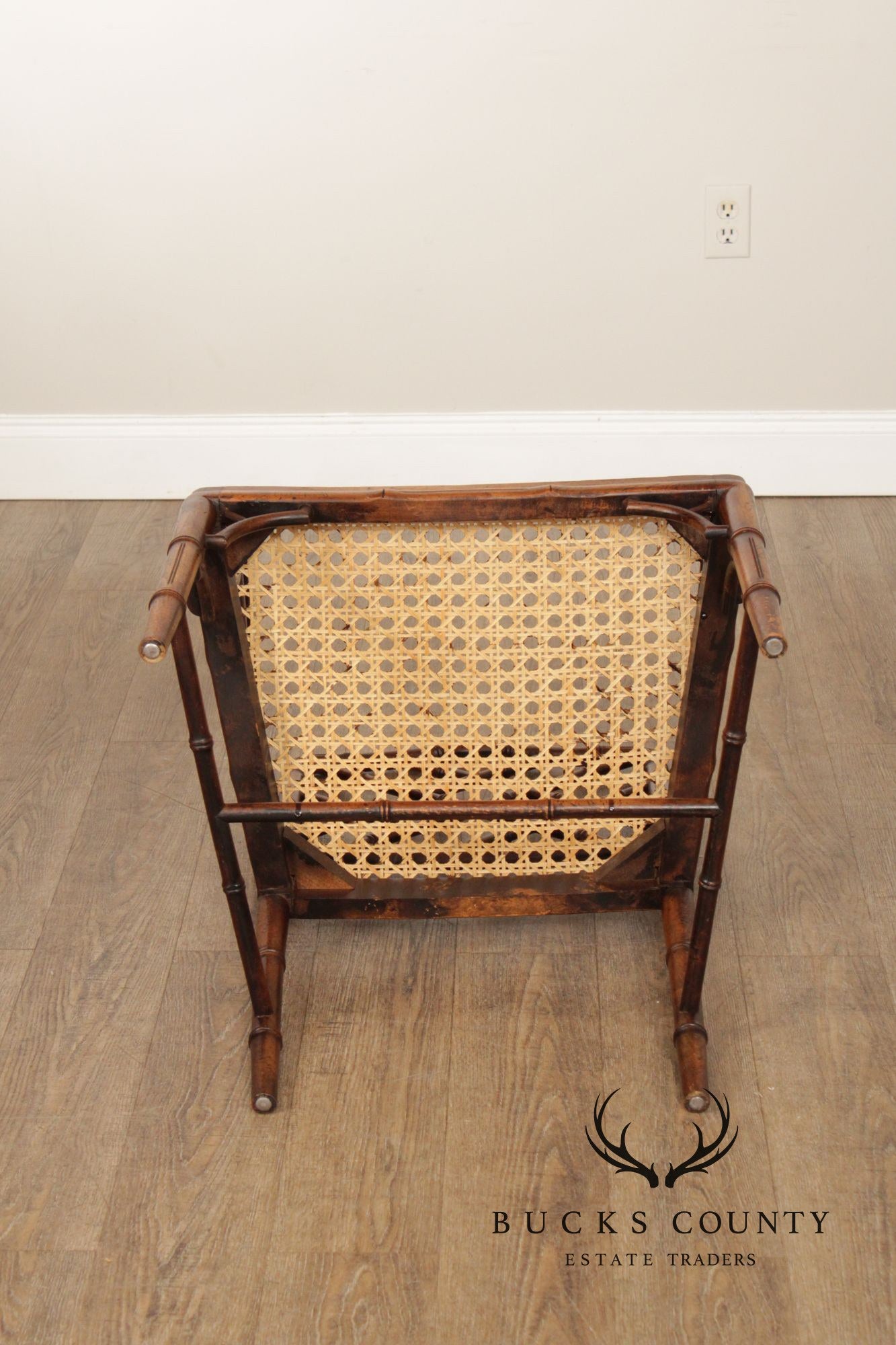 Chinese Chippendale Style Faux Bamboo Armchair