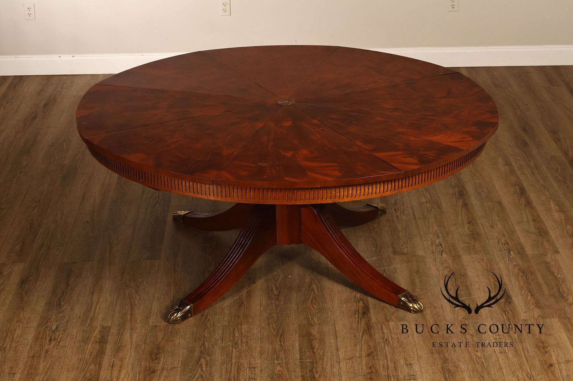 Baker Furniture Stately Homes Mahogany Capstan Jupe Dining Table