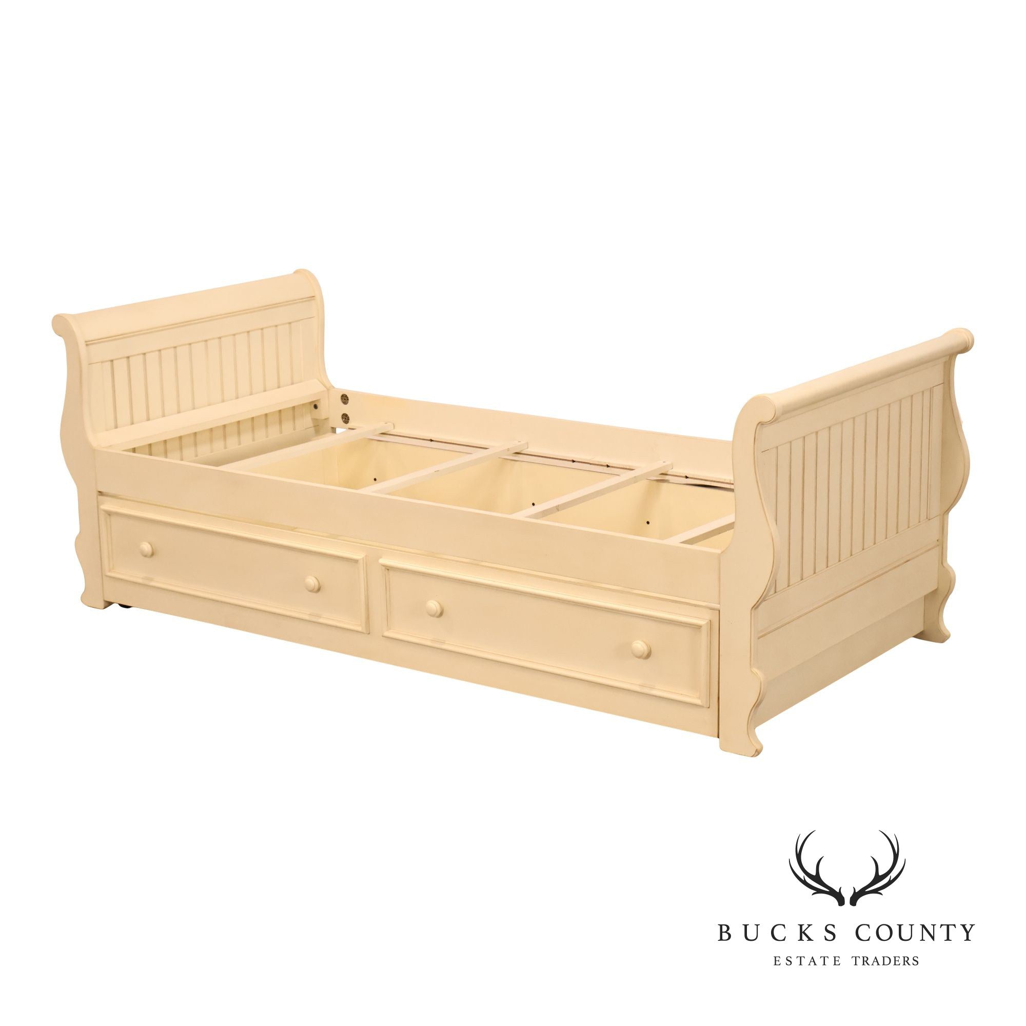 Ethan Allen Painted Beadboard Trundle Daybed