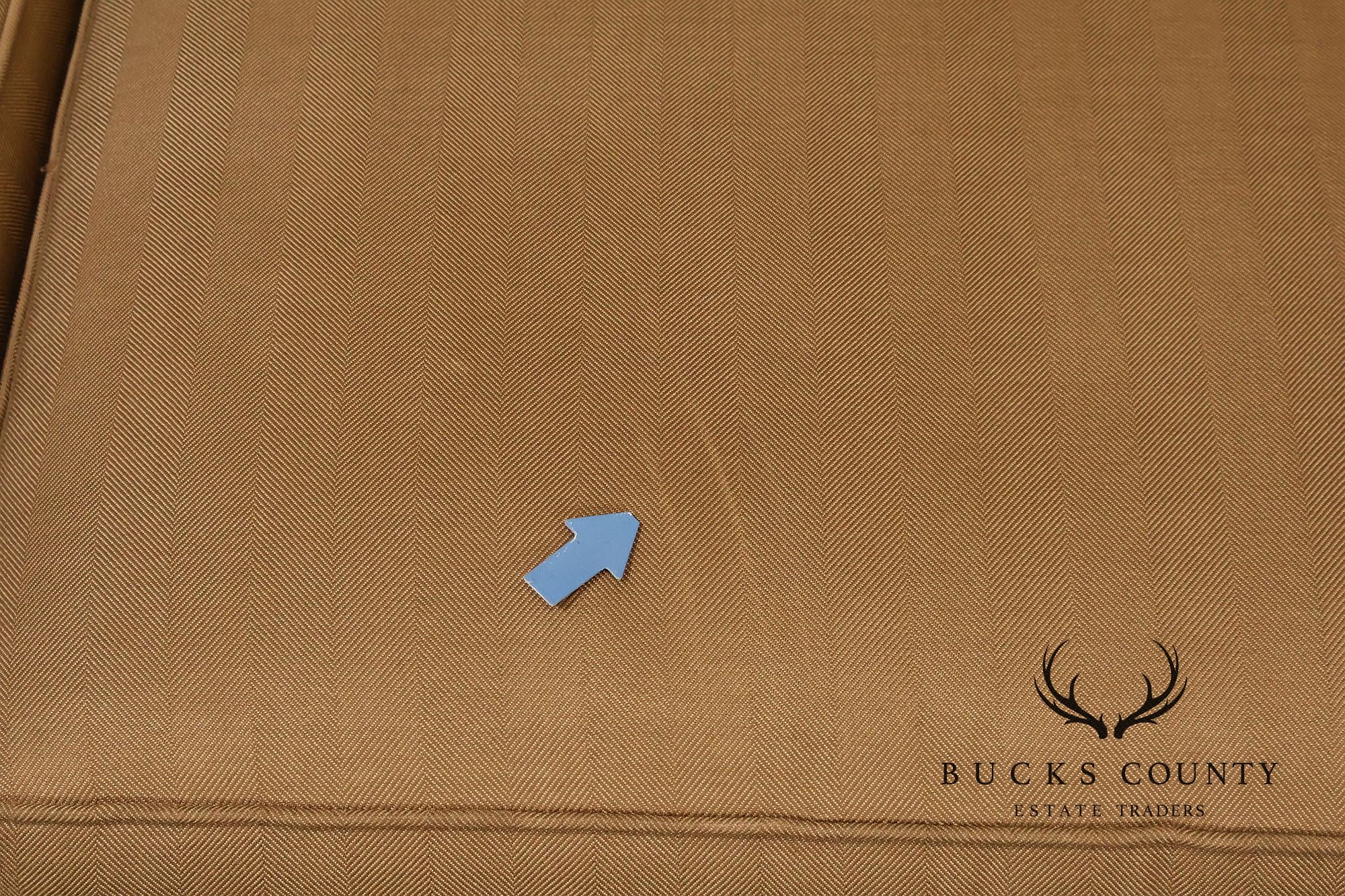 Ethan Allen Upholstered Custom Sectional Sofa With Chaise