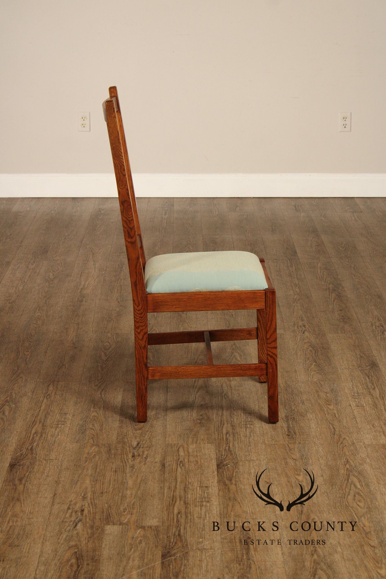 Stickley Mission Collection Set Of Eight Oak Dining Chairs