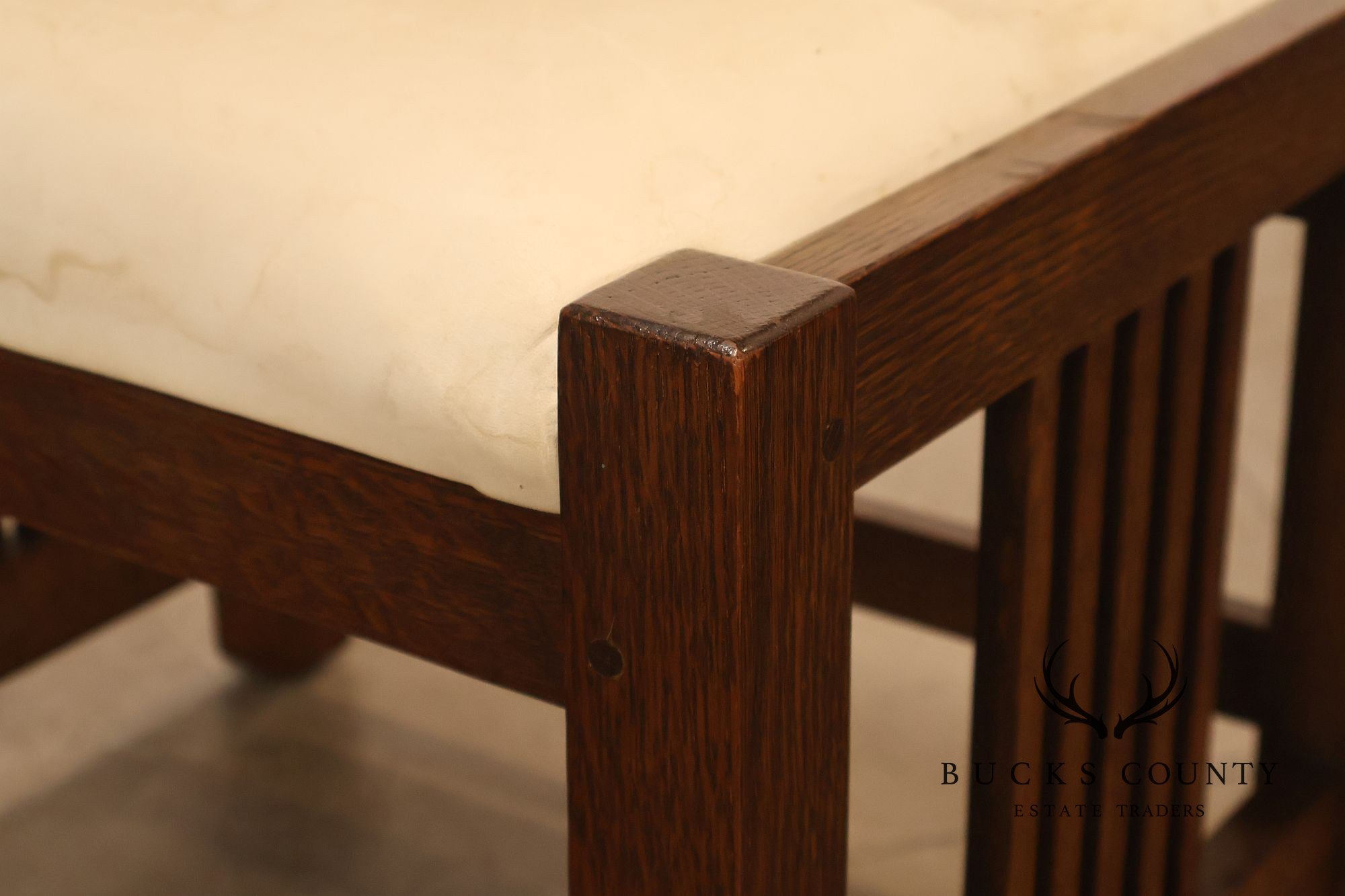 Stickley Mission Collection Oak Spindle Footstool