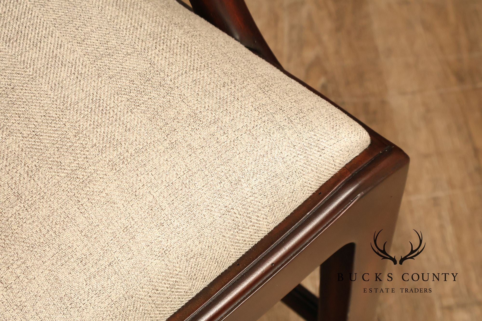 Theodore Alexander Pair Of Trellis Mahogany Dining Armchairs