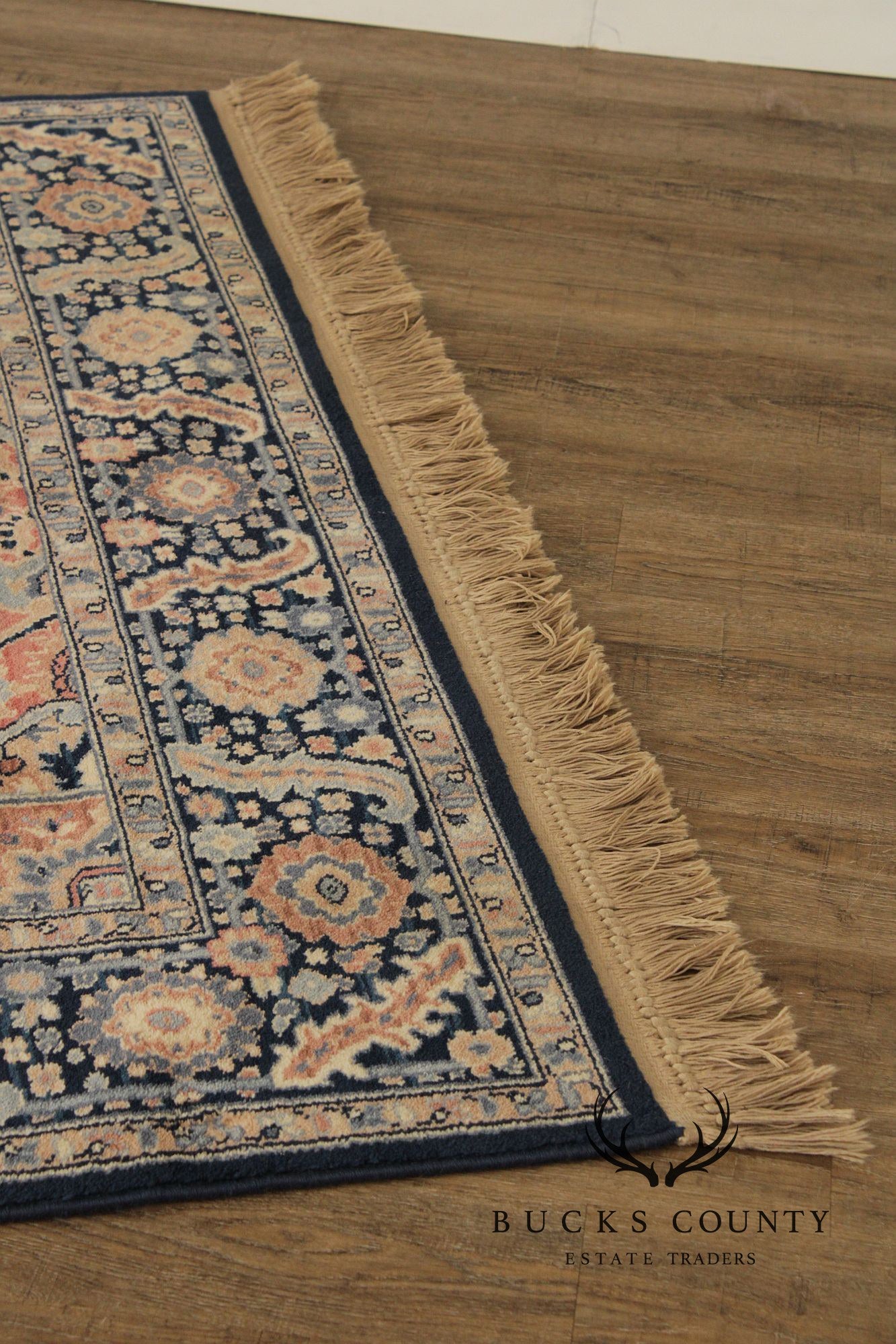 Karastan Blue Heriz Wool Area Rug 5.9 X 9