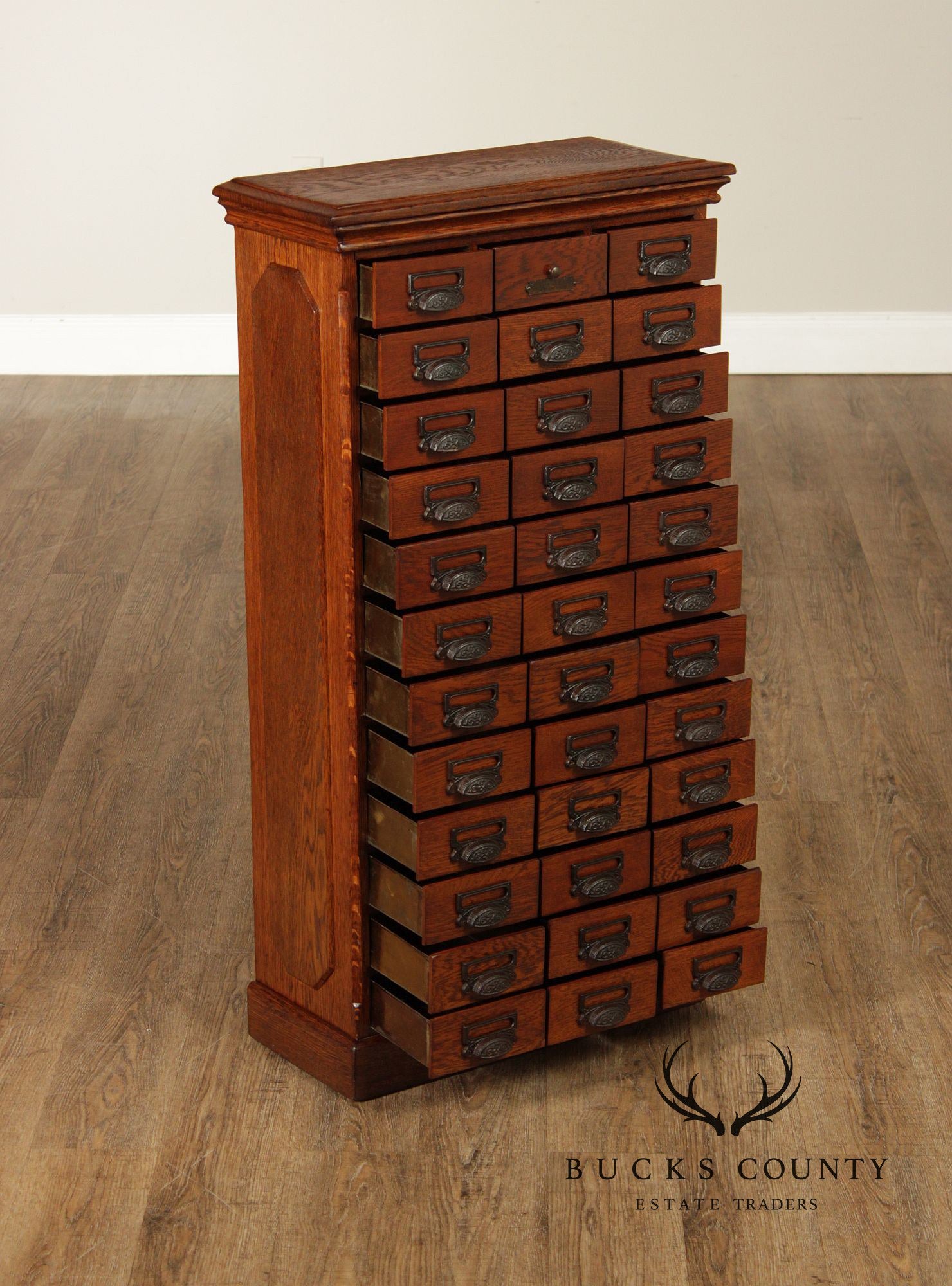 John Danner Antique 36-Drawer Oak Country Store Cabinet