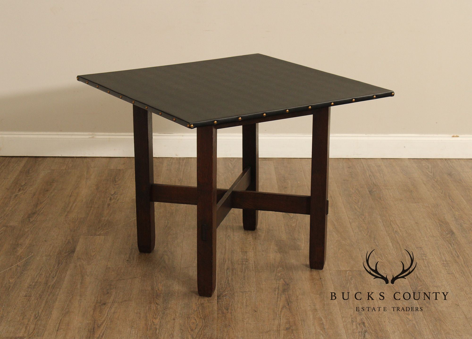 STICKLEY BROTHERS ANTIQUE MISSION OAK GAME TABLE