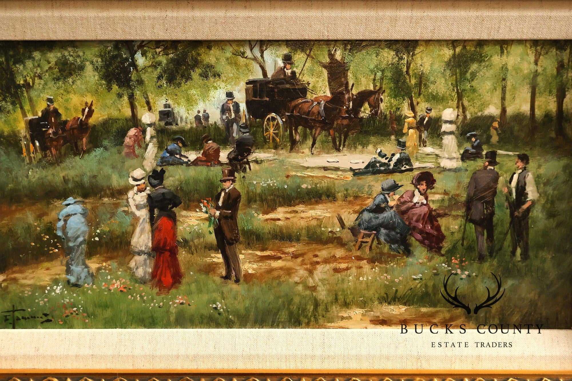Francesco Tammaro Oil Painting, 'In the Countryside'