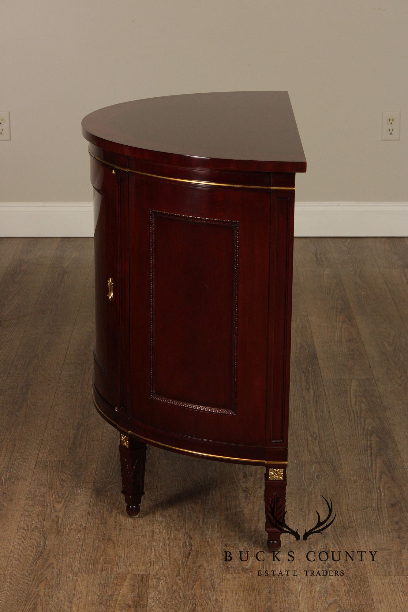 Kindel Winterthur Mahogany Demilune Cabinet