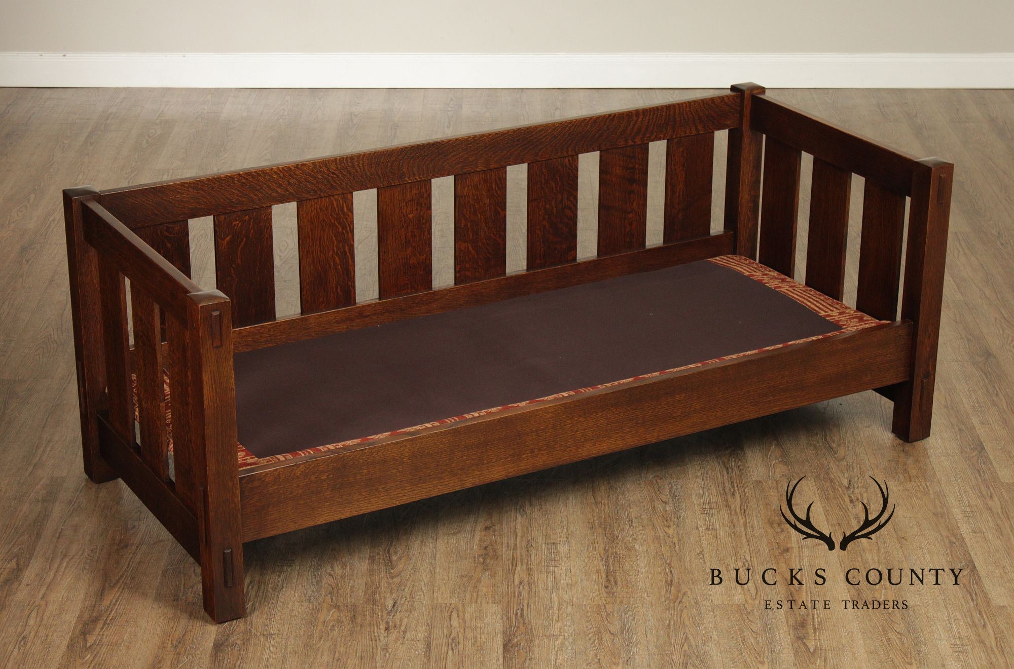 Stickley Mission Collection Oak Settle Sofa