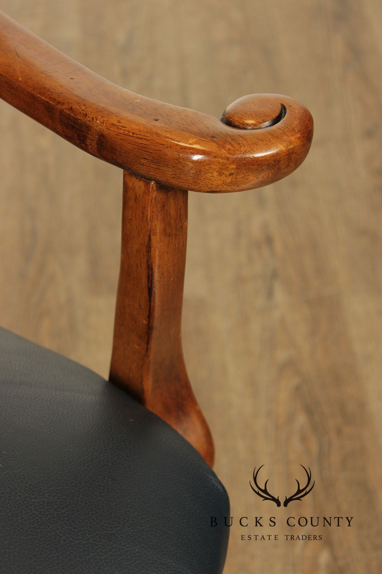 Century Furniture Set of Four Leather Armchairs