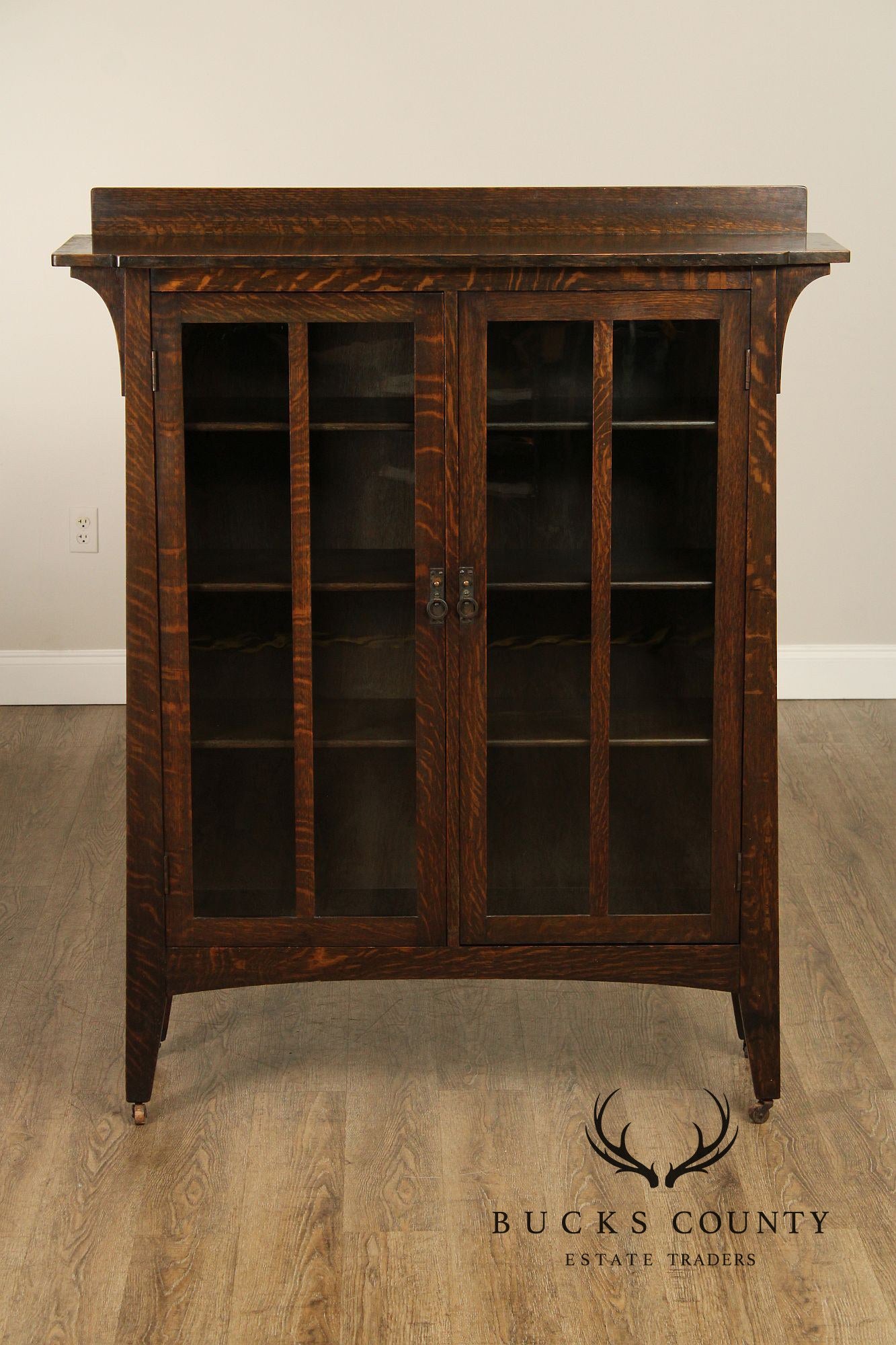 Limbert Antique Mission Oak Arts & Crafts Glass Door Bookcase