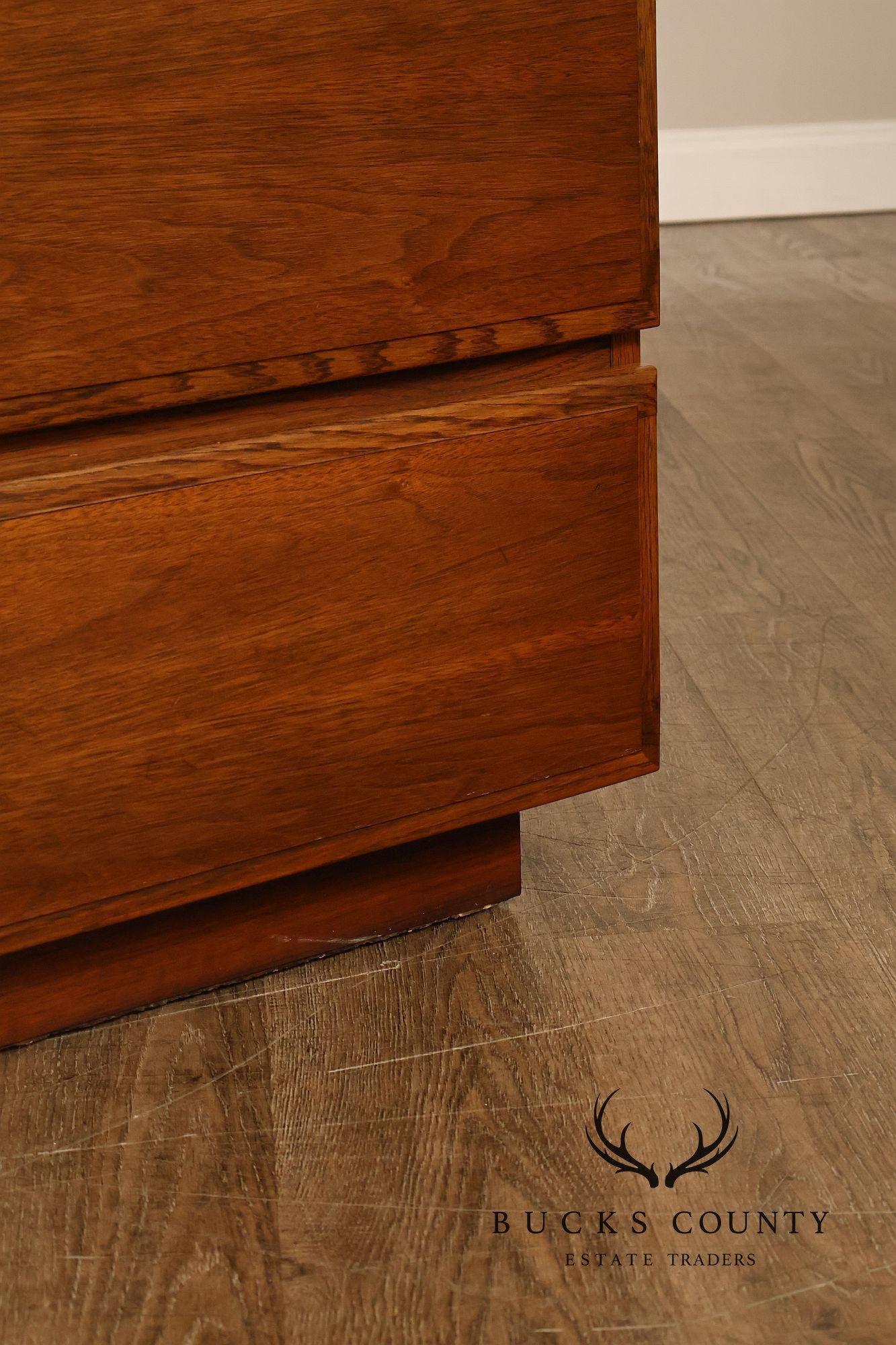 Lane Mid Century Modern Walnut Gentleman's Chest Armoire