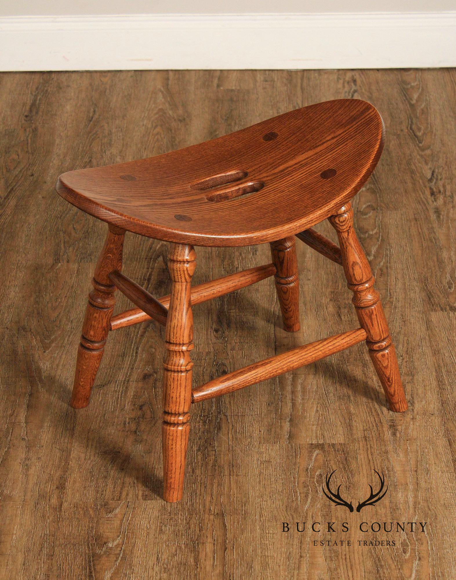 Quality Oak Saddle Seat Stool