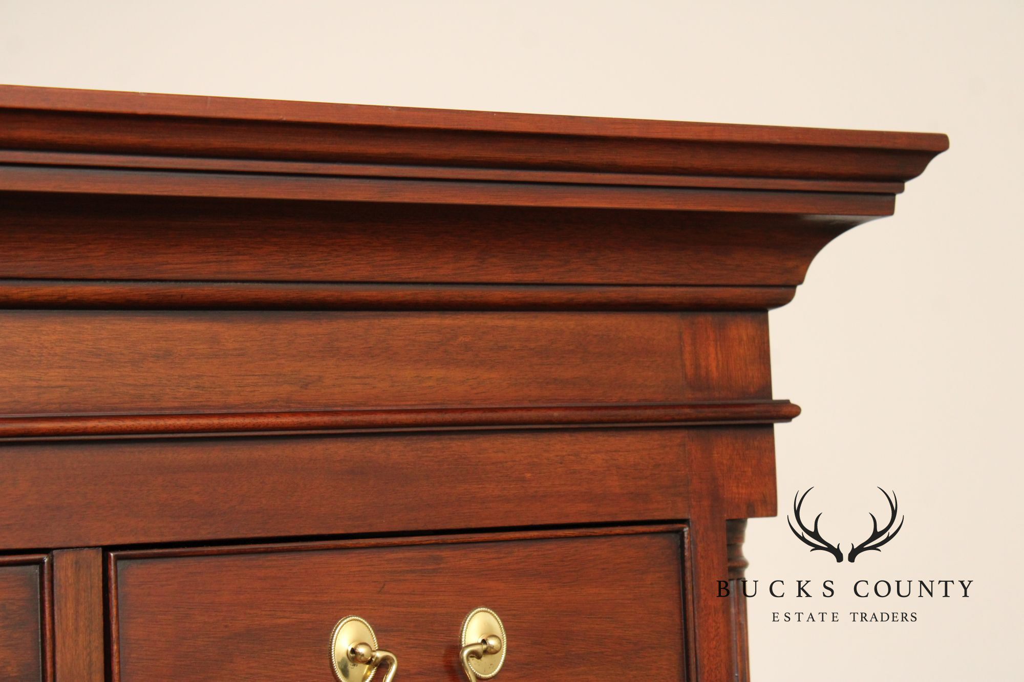 Henkel Harris Chippendale Style Mahogany New Market Tall Chest