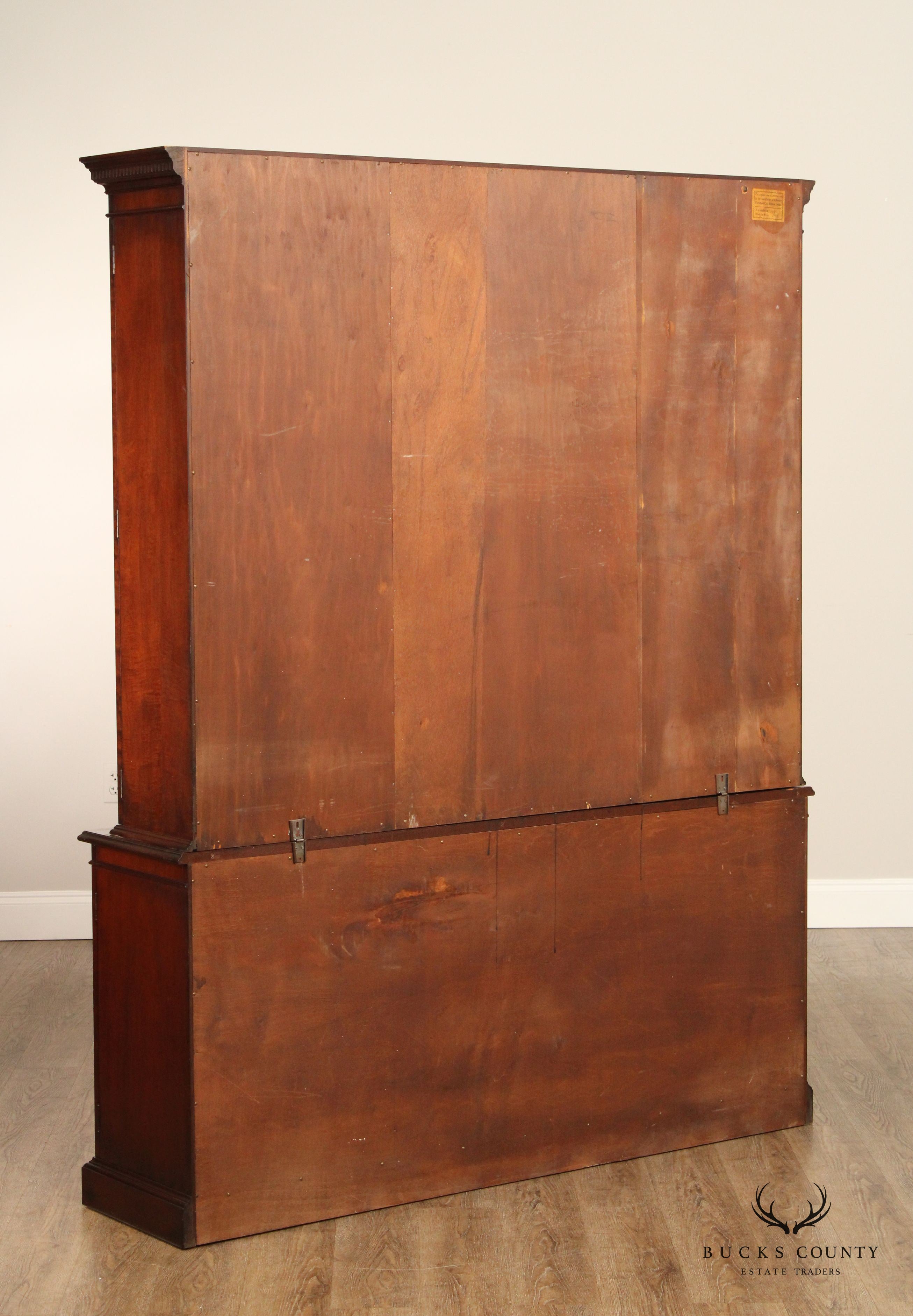 Charak Georgian Style Mahogany Hand Crafted Breakfront