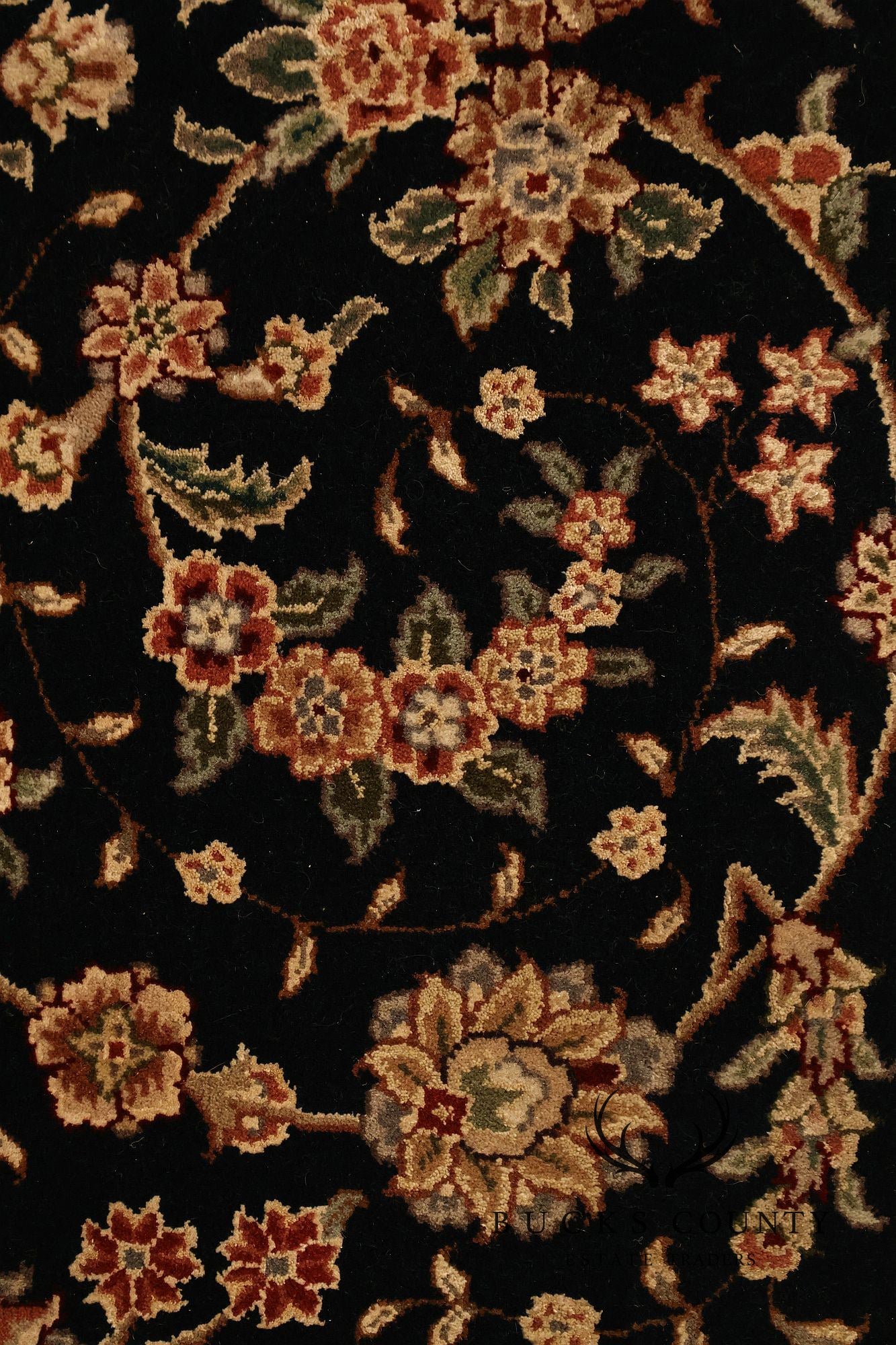 Chinese Tabriz Fish Pattern Hand Woven Wool & Silk Area Rug 4' x 6'