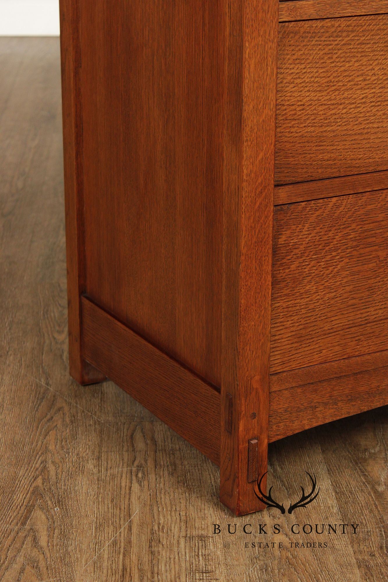 Stickley Mission Collection Oak Tall Chest Of Drawers