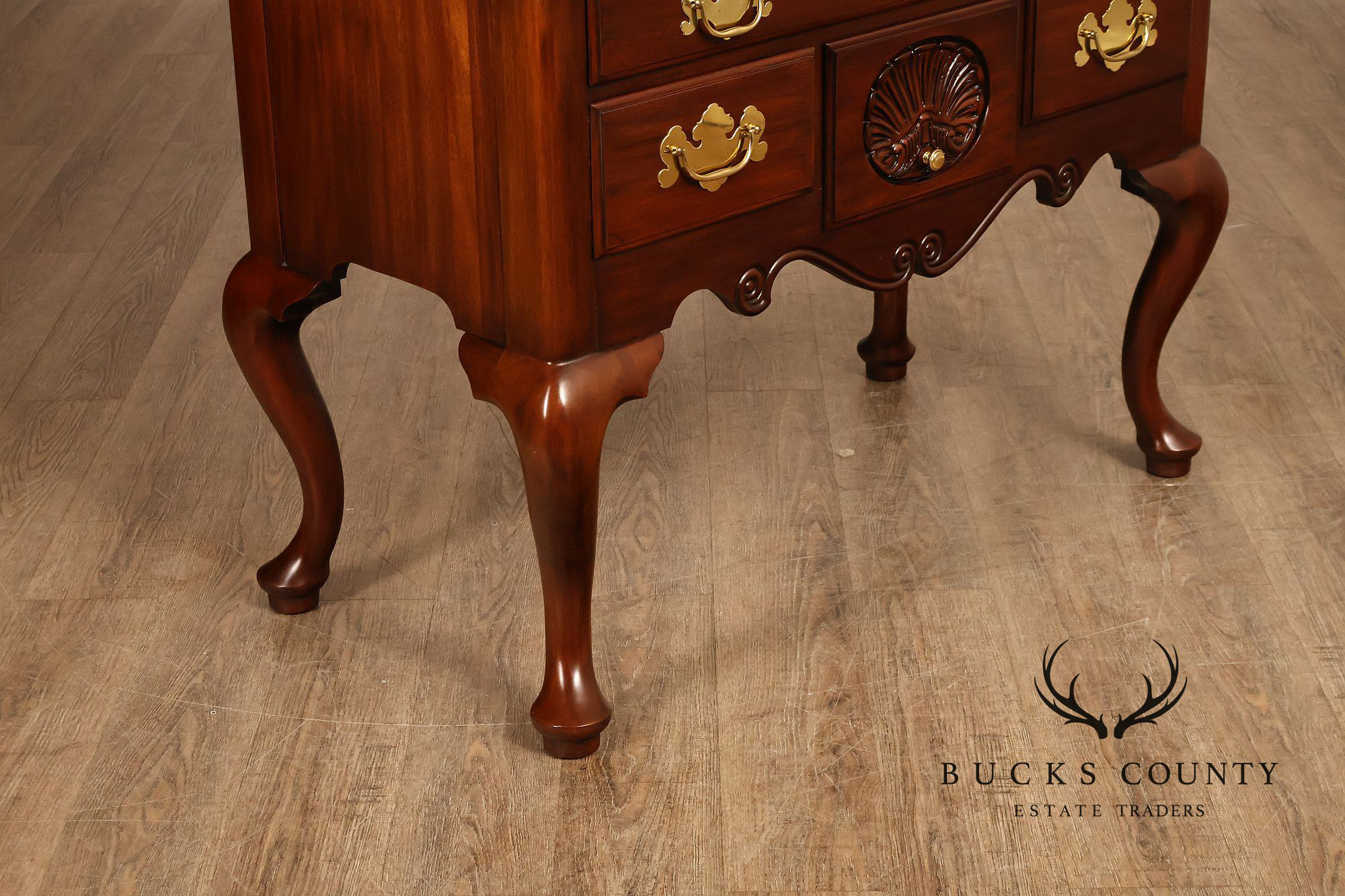 Henkel Harris Queen Anne Style Mahogany Highboy Chest