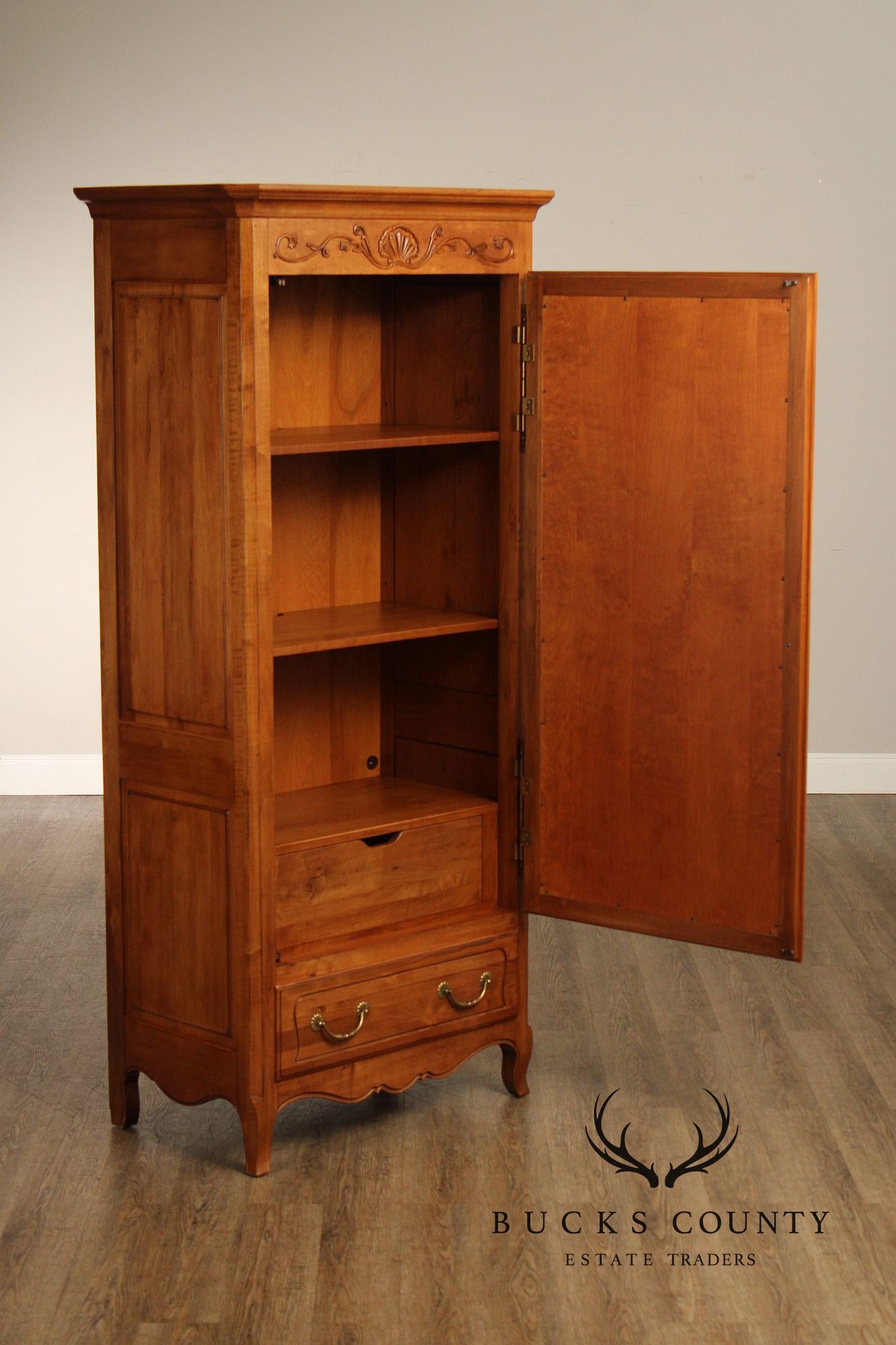 Ethan Allen Legacy Bonnetiere French Provincial Style Maple Armoire