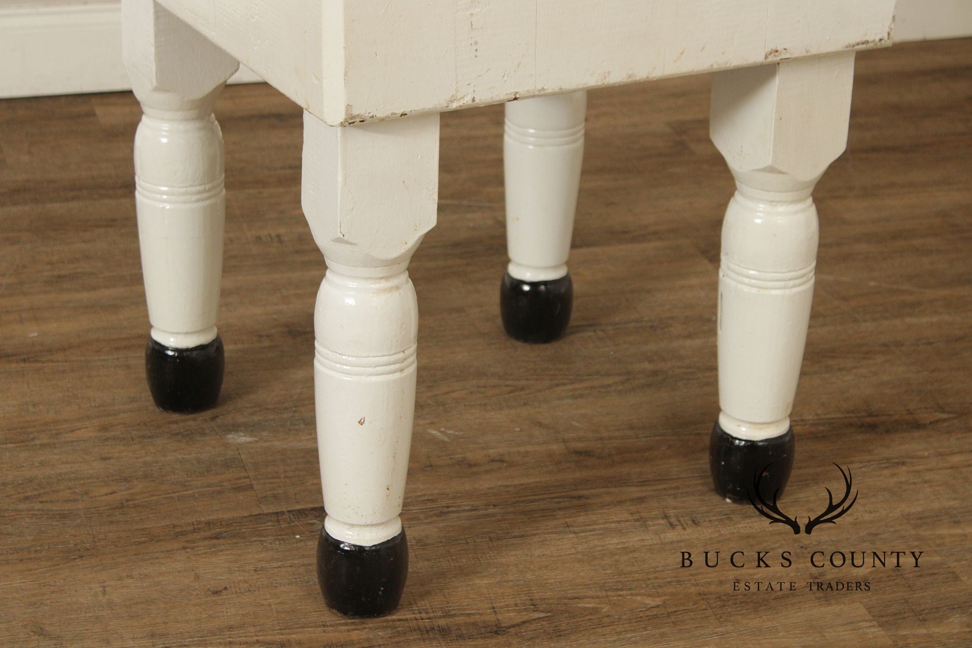 Vintage Painted Butcher Block Table